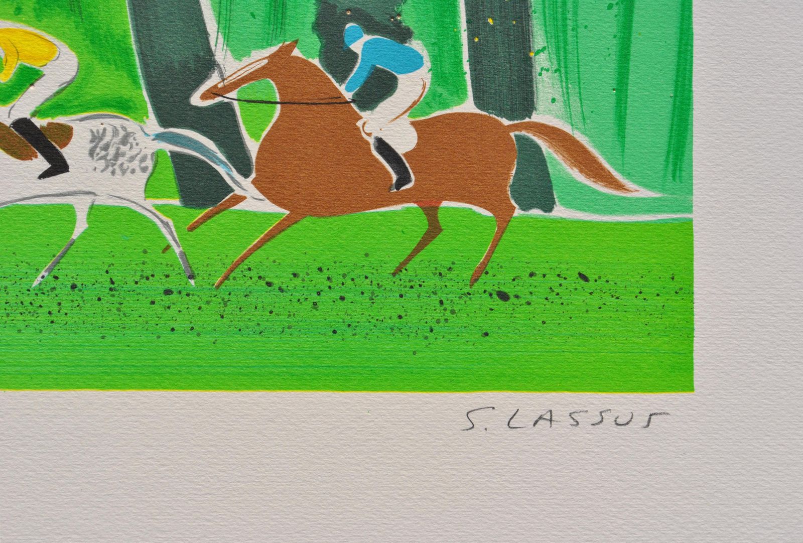 Serge Lassushorses : Riders In Summer   Original Lithograph, Handsigned & Ltd /2501982 photo for sale