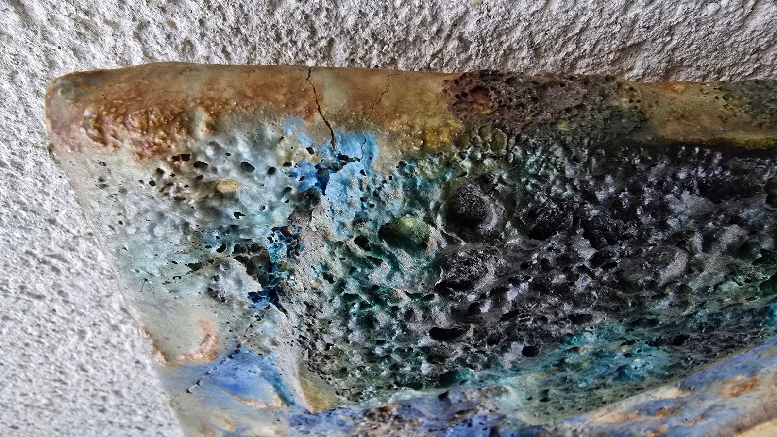photo for sale Large Mid Century Modern Ceramic Relief Panel With Stylized Horses, France