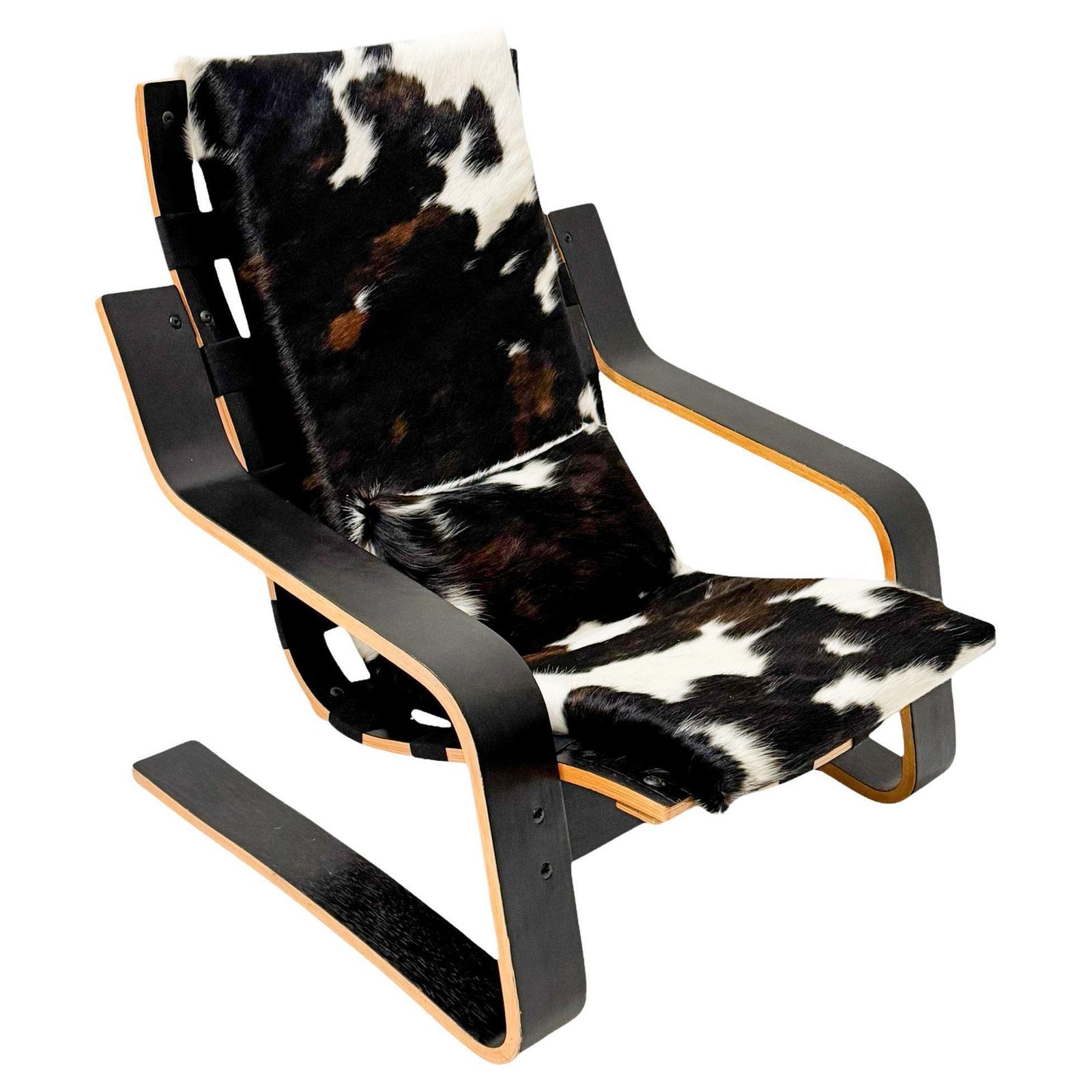 Mid Century Modern Sculptural Plywood Lounge Chair, The Netherlands 1970s