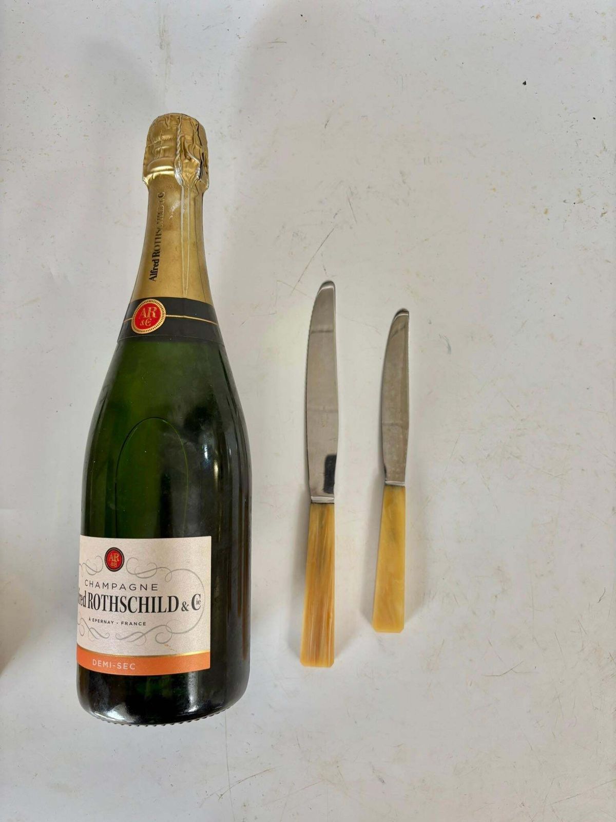 Set Of 21 Bakelite And Stainless Steel Knives, France, 1970 photo furniture