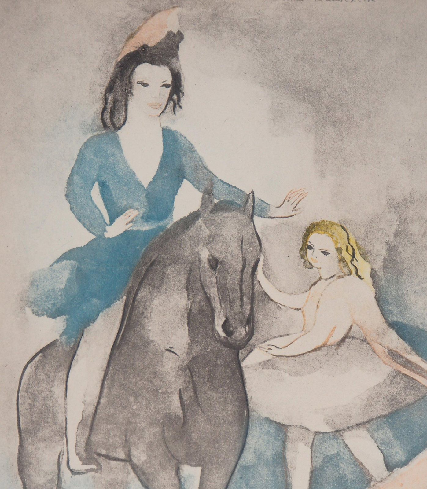 Marie Laurencinrider And Dancer   Original Etching1949 photo for sale