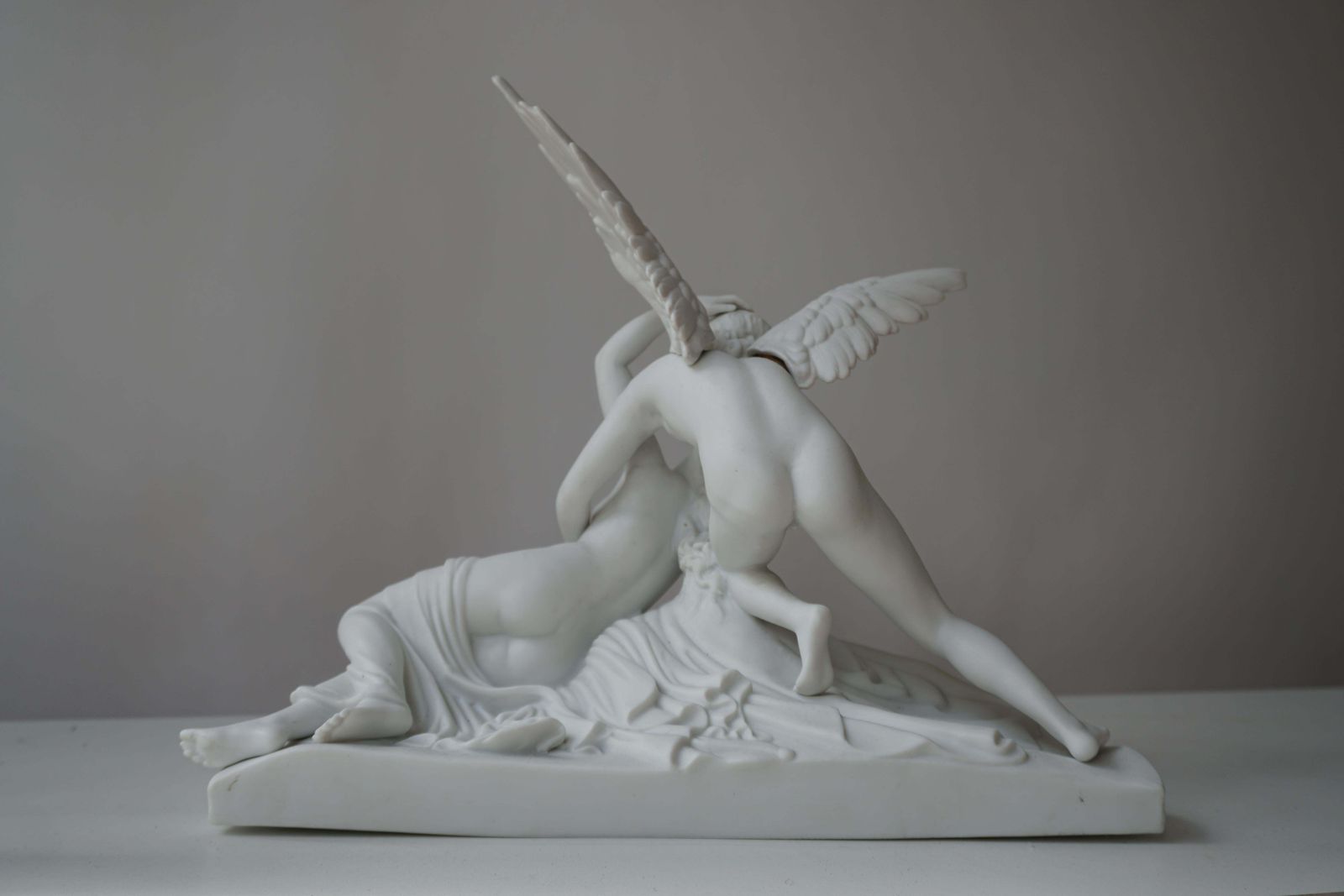 photo buy Italian Biscuit Porcelain “Psyche Revived By Cupid’s Kiss”, Circa 1900