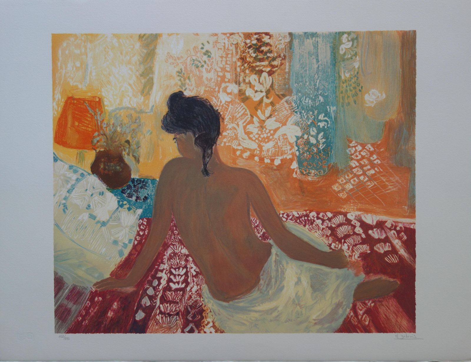 Nancy Delouisnaked Woman   Original Handsigned Lithograph