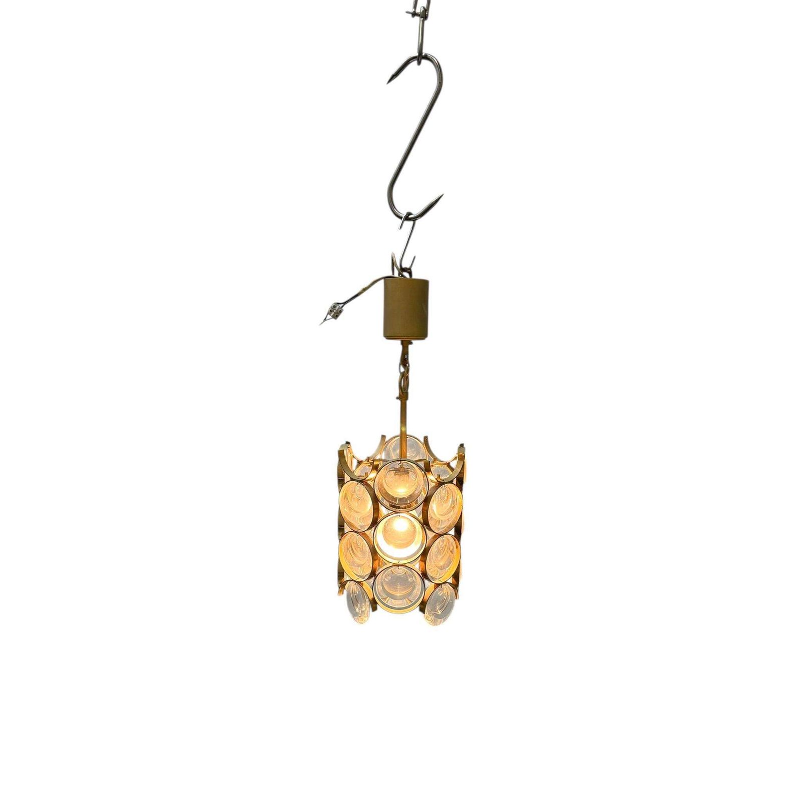 photo for sale Hollywood Regency Pendant Lamp By Gaetano Sciolari For Palwa Germany, 1970s