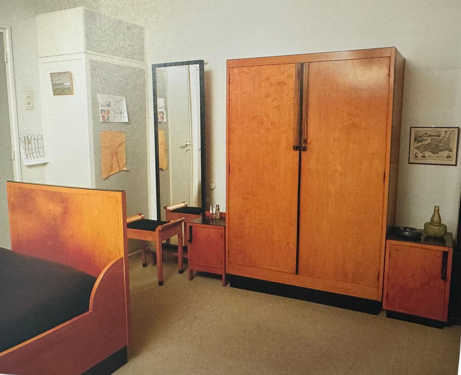 Art Deco Modernist Armoire By A.H. Jansen For L.O.V. Oosterbeek, 1920s photo for sale