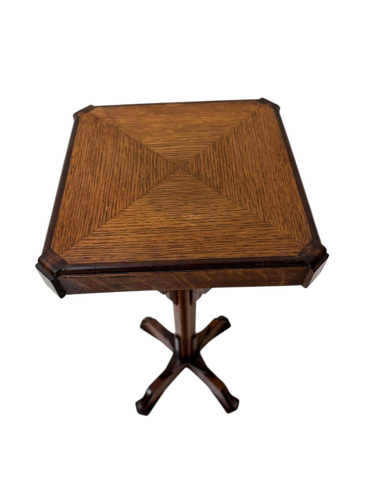Art Deco Amsterdamse School Petite Pedestal Table, 1920s photo vinterior