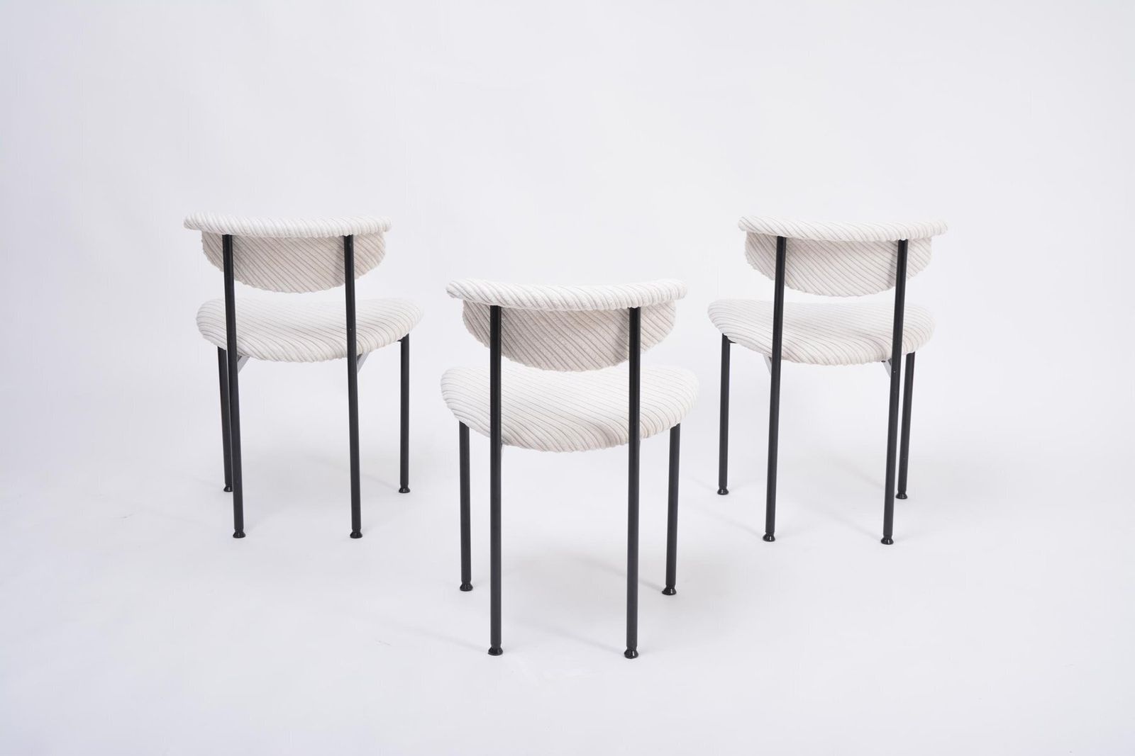 photo furniture White Dutch Alpha Chairs By Rudolf Wolf For Meander, 1960s, Set Of 3