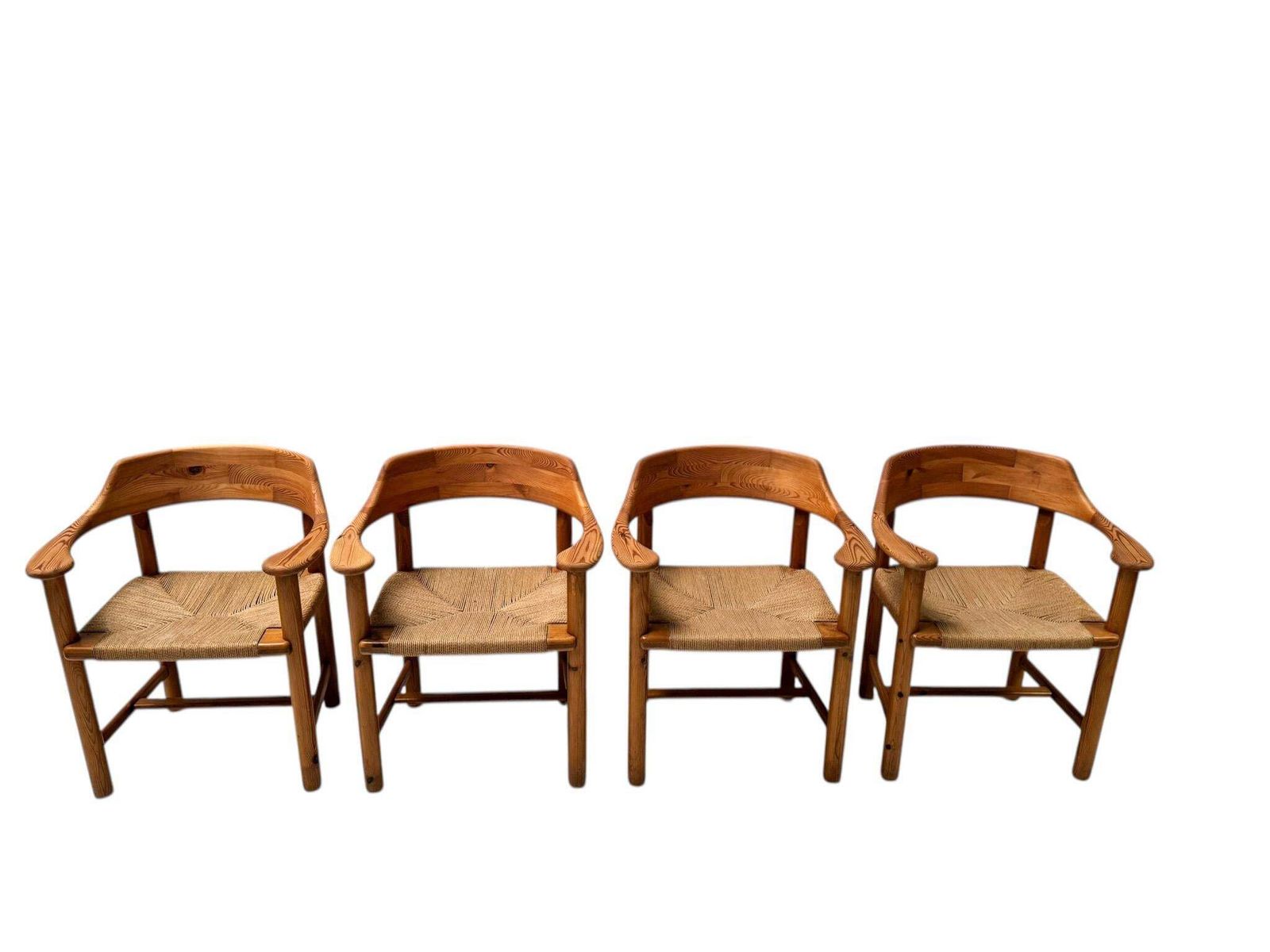 Four Mid Century Modern Armchairs By Rainer Daumiller, 1970s photo for sale