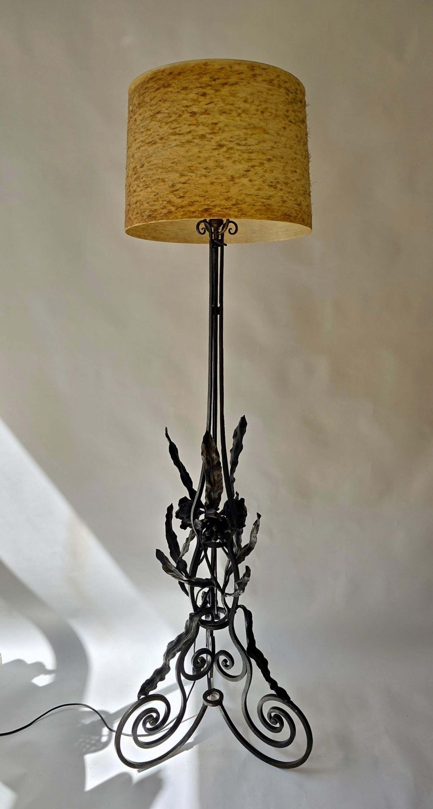 French Art Nouveau Wrought Iron Floor Lamp, Circa 1920 photo 3315.0