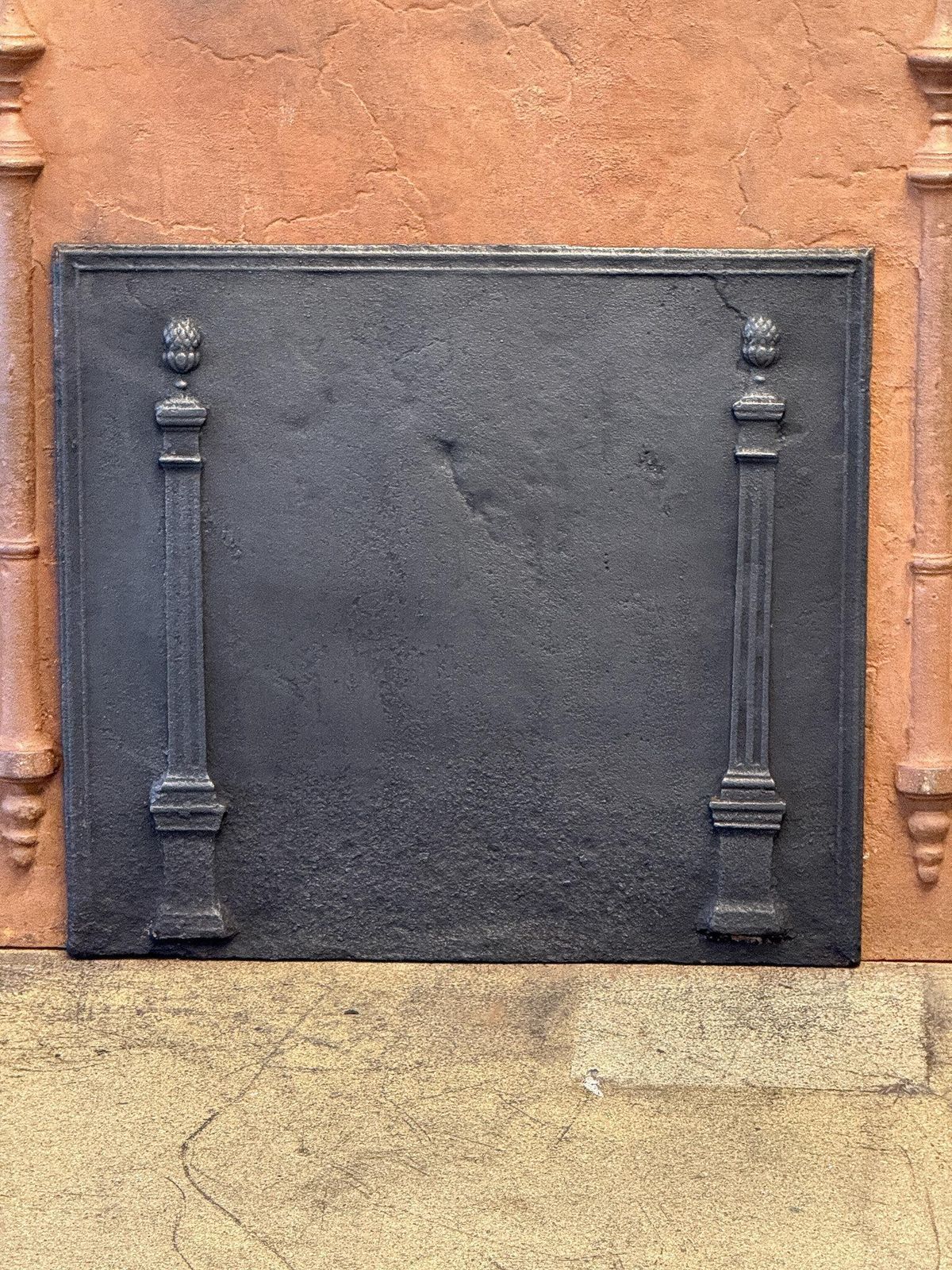 Antique French 'Pillars Of Freedom' Fireback / Backsplash, Early 19th C. photo 516.0