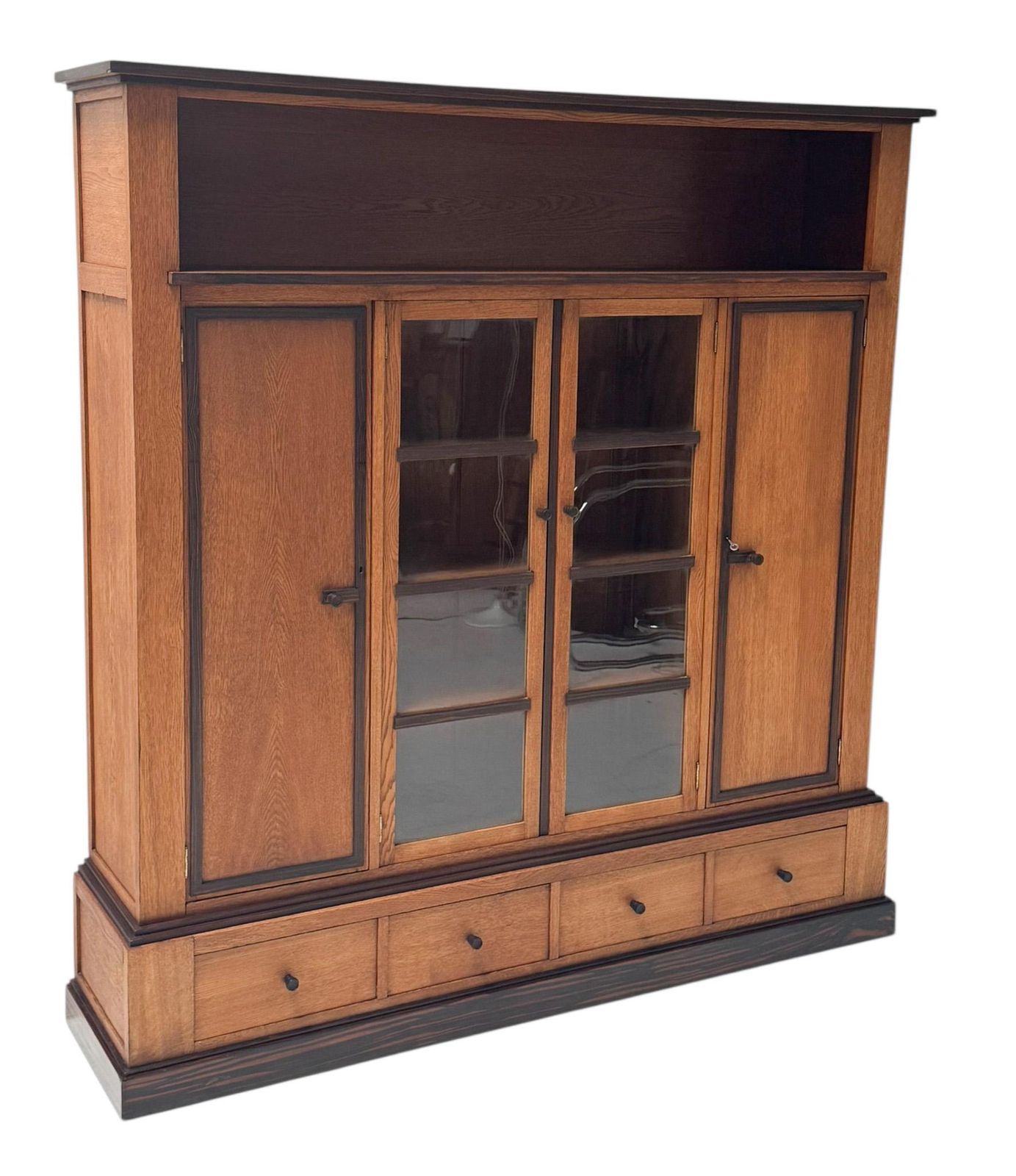 Art Deco Modernist Four Door Bookcase, 1920s photo furniture