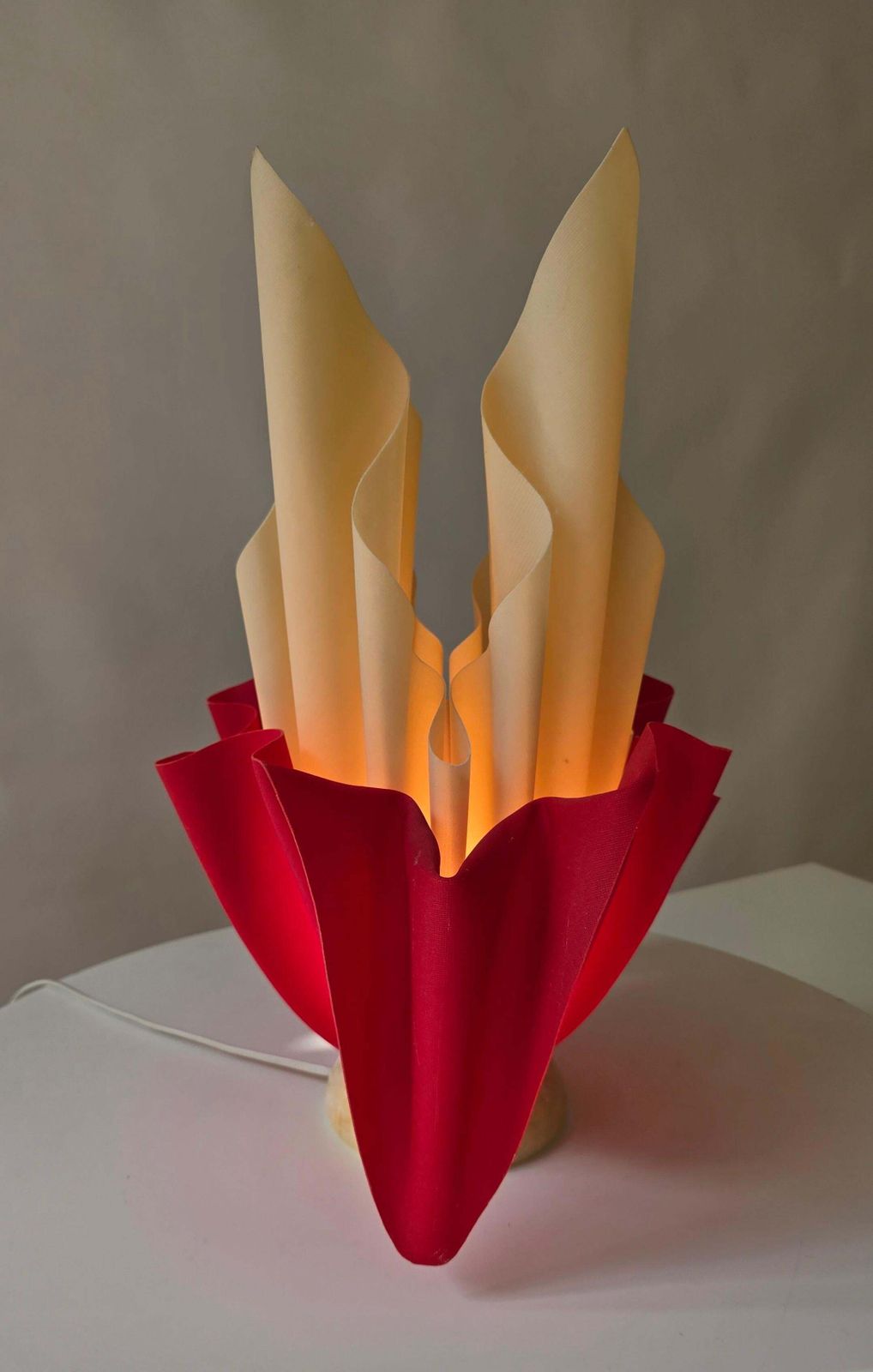 Lighting Pair Of Vintage “Kali” Table Lamps By Georgia Jacob, France, 1970s photo