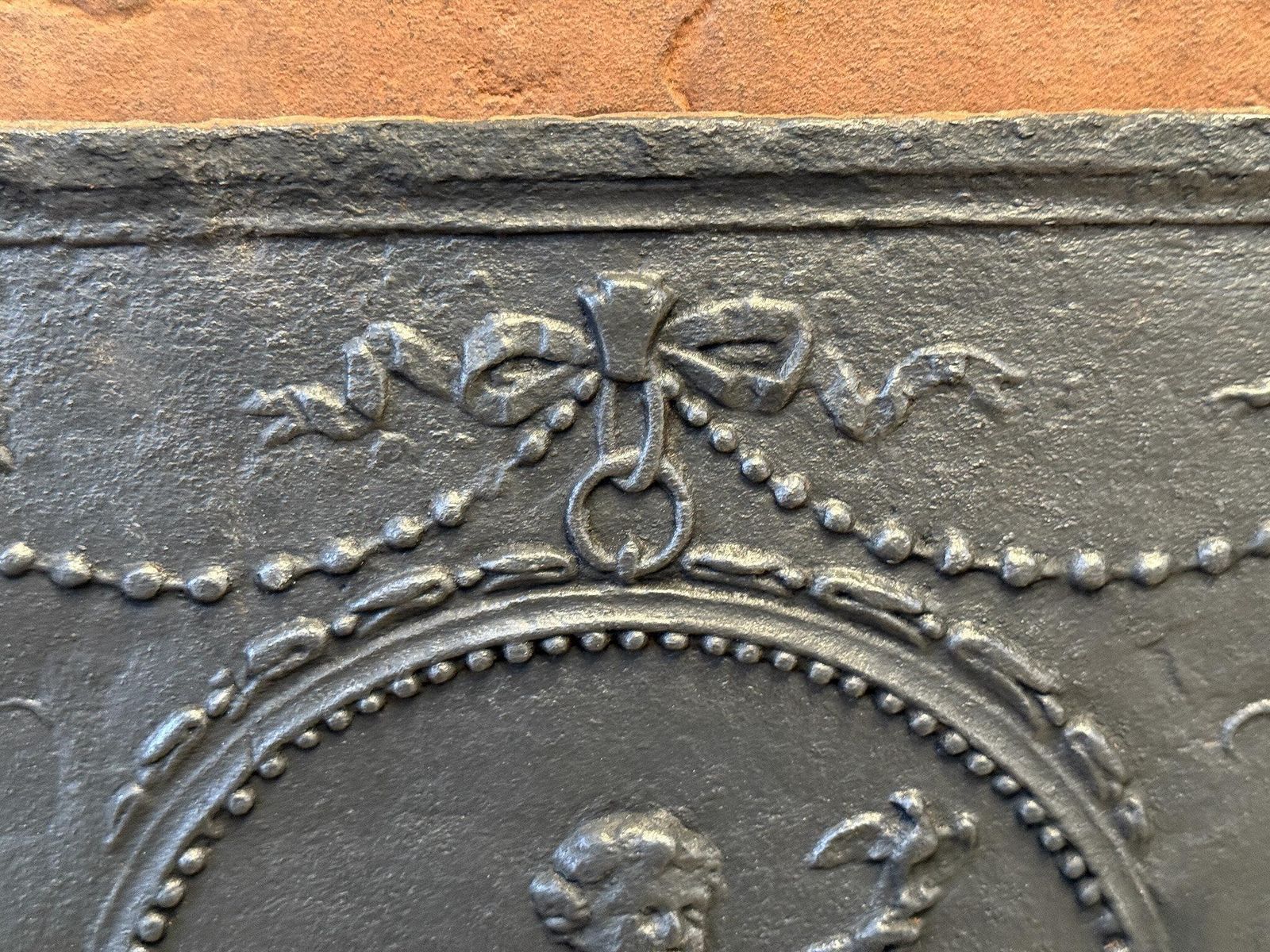 19th Century French 'Cupid' Fireback / Backsplash, Neoclassical Period. photo vinterior