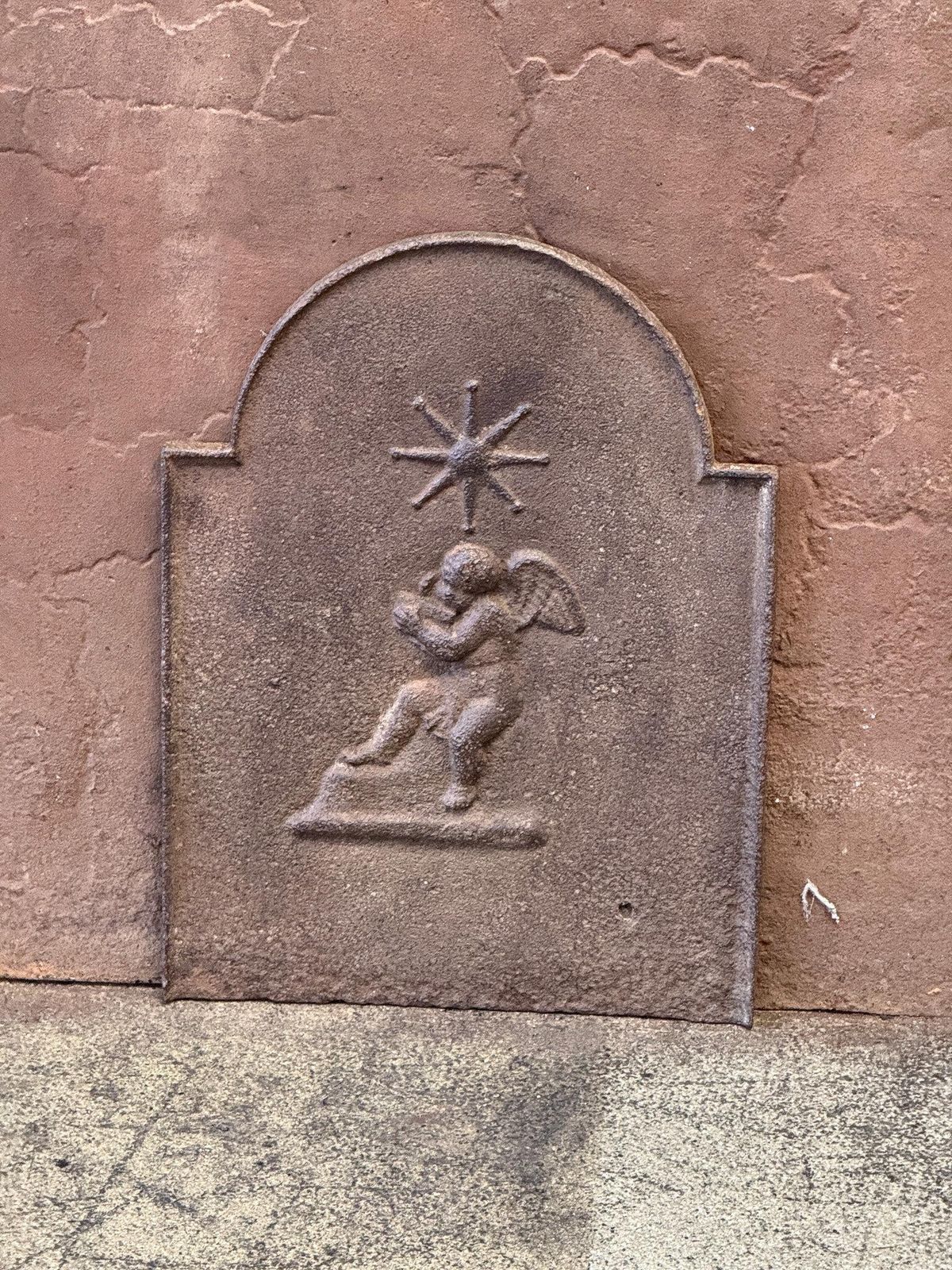 French 'Cupid' Fireback / Backsplash, Early 19th Century Period photo for sale