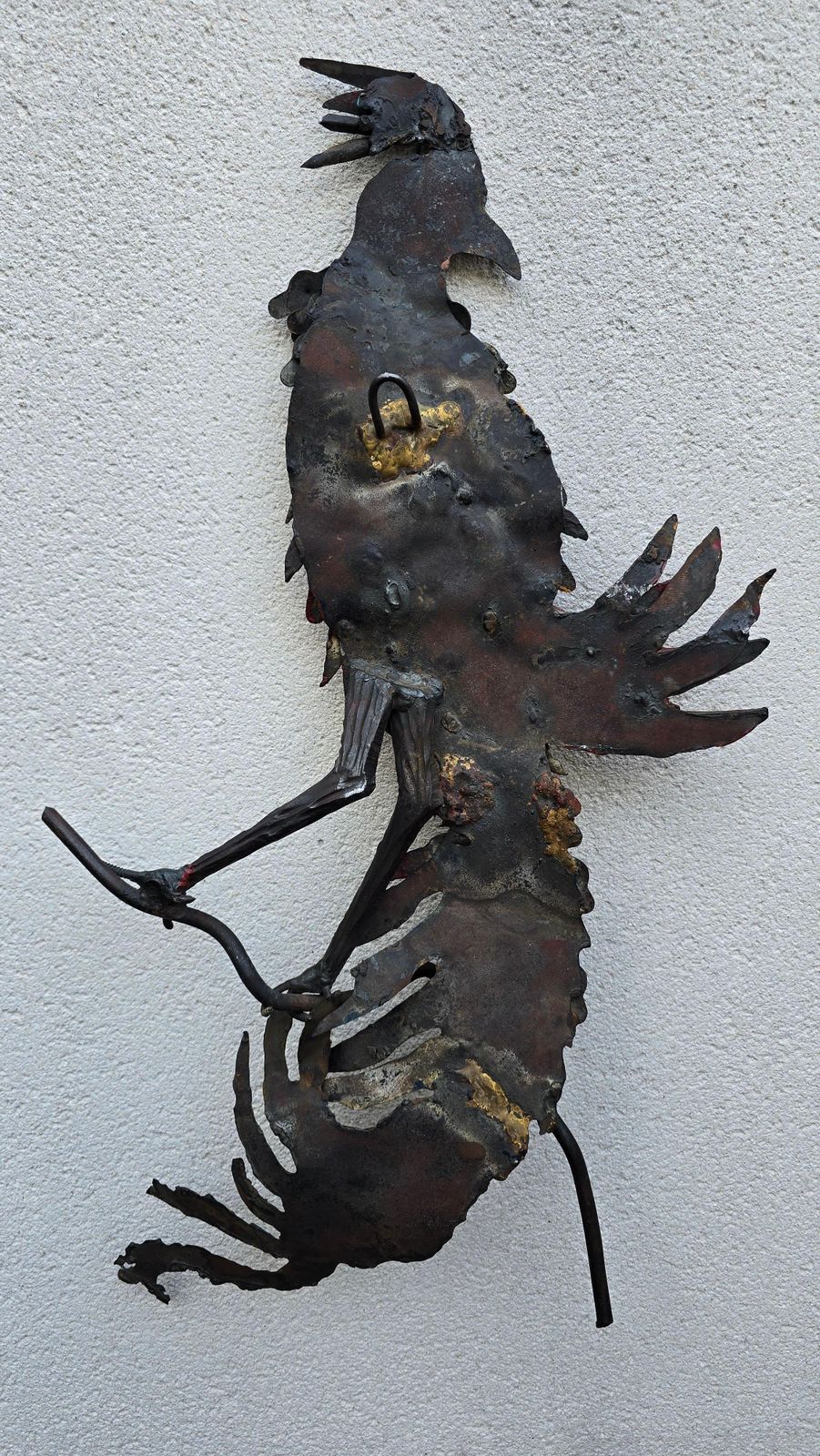 3000.0 Brutalist Handcrafted Wall Sculpture Of A Rooster, Europe, Circa 1960s–1970s photo
