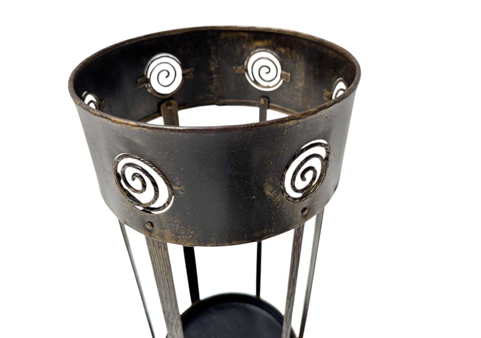 Vienna Secession Patinated Metal Umbrella Stand, 1900s photo buy