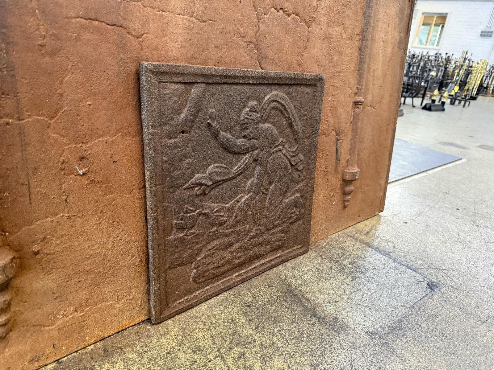 331.0 French 'Allegory Of Love' Fireback / Backsplash, 19th Century photo