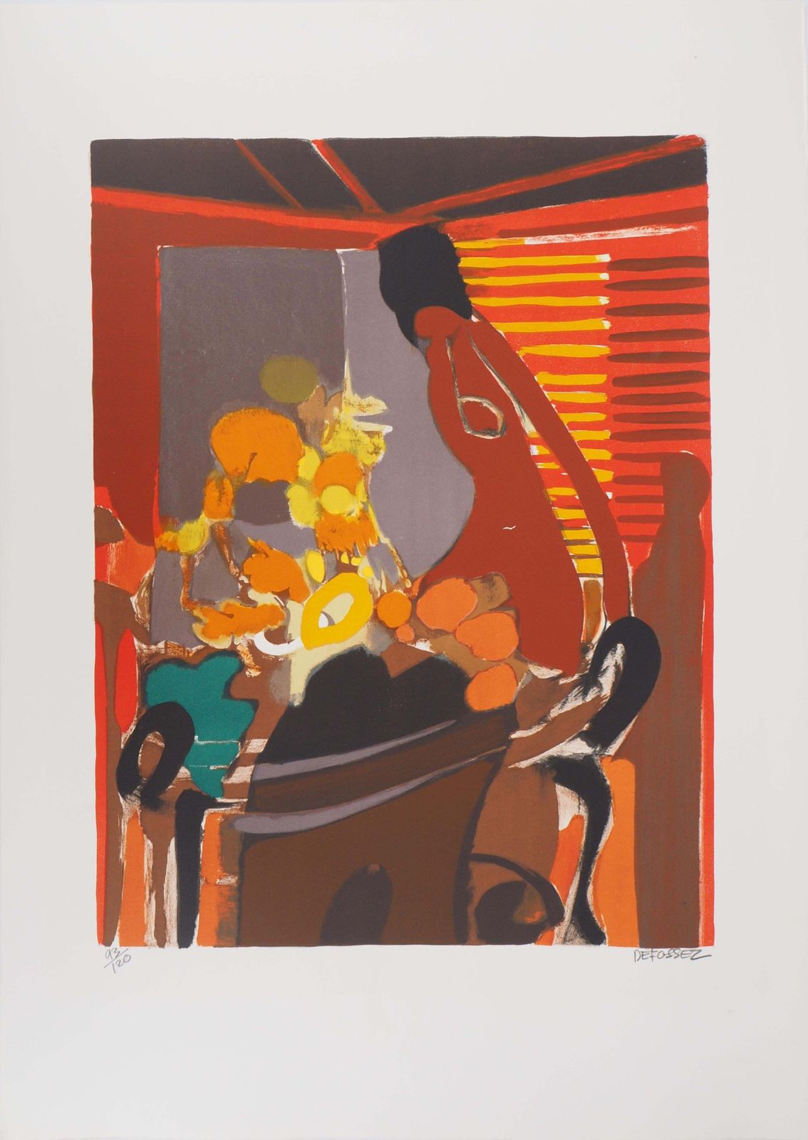 Alfred Defossezmodel : Sweet Day At Home   Original Lithograph Handsigned And N° (Mourlot)1972