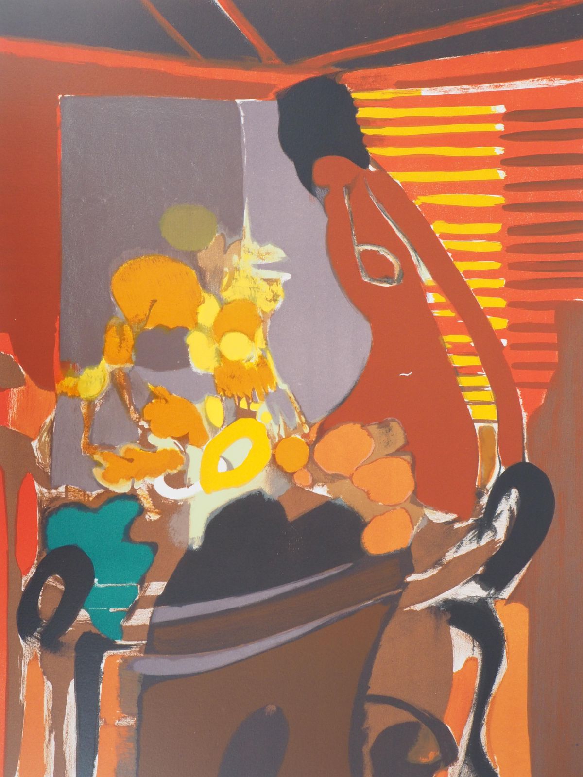 Alfred Defossezmodel : Sweet Day At Home   Original Lithograph Handsigned And N° (Mourlot)1972 photo for sale