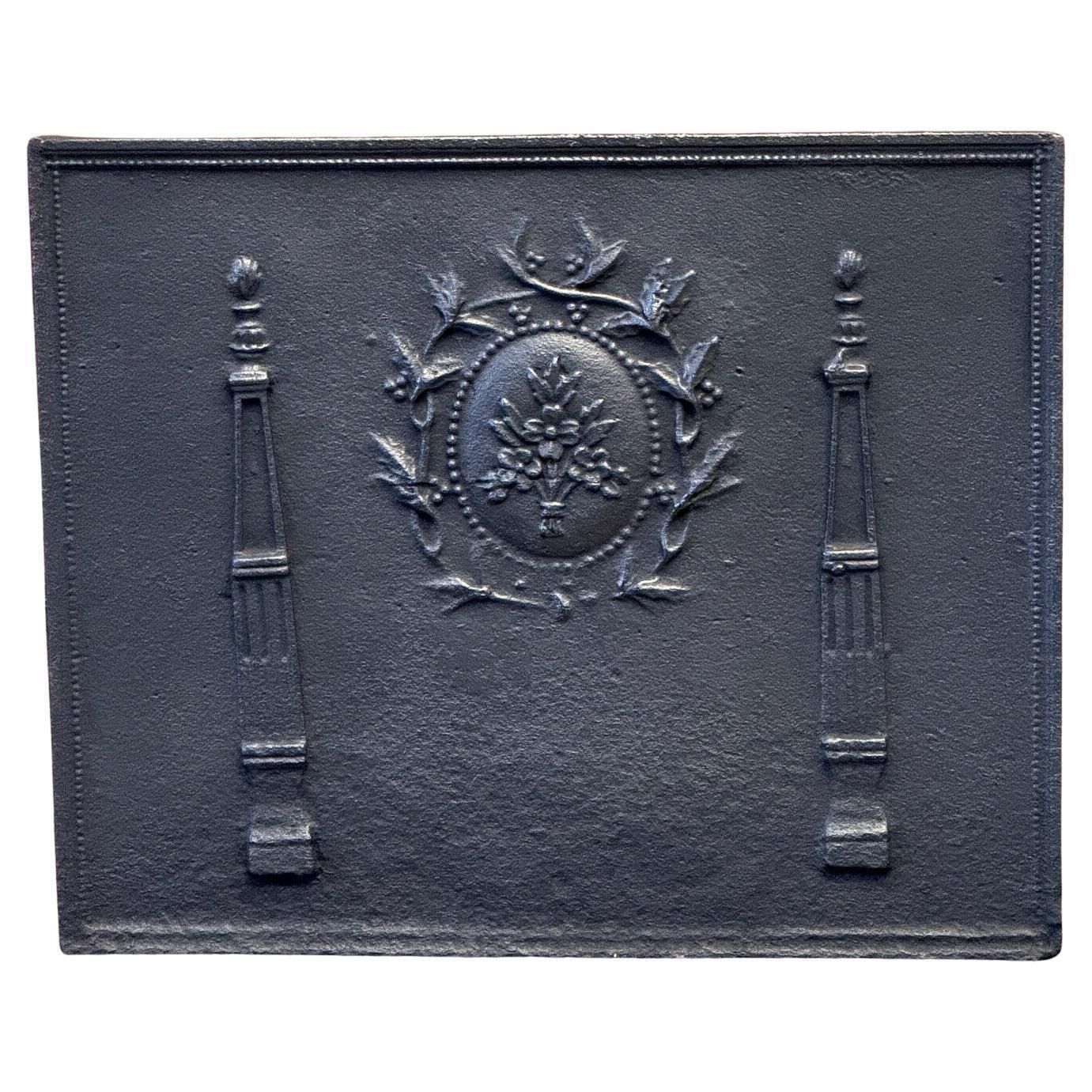 French Neoclassical Fireback / Backsplash, Early 19th Century Period