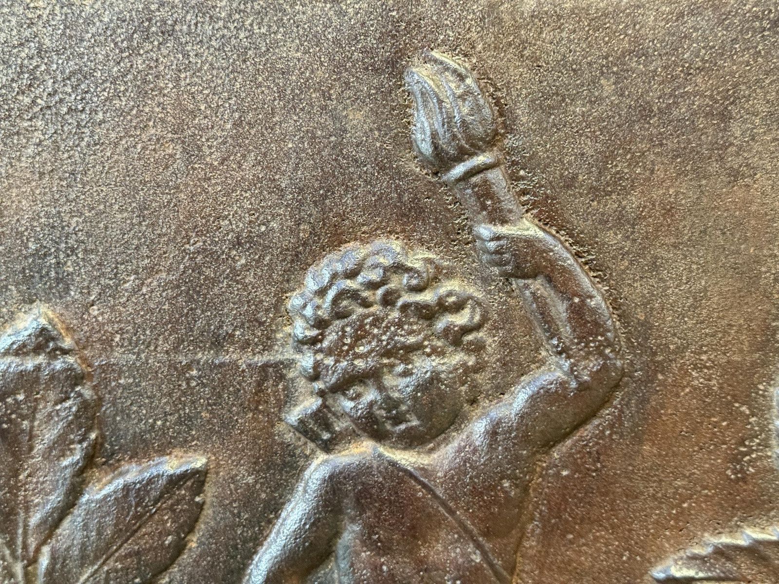 French 'Cupid' Fireback / Backsplash, 19th Century, Napoleon III Period photo 412.0