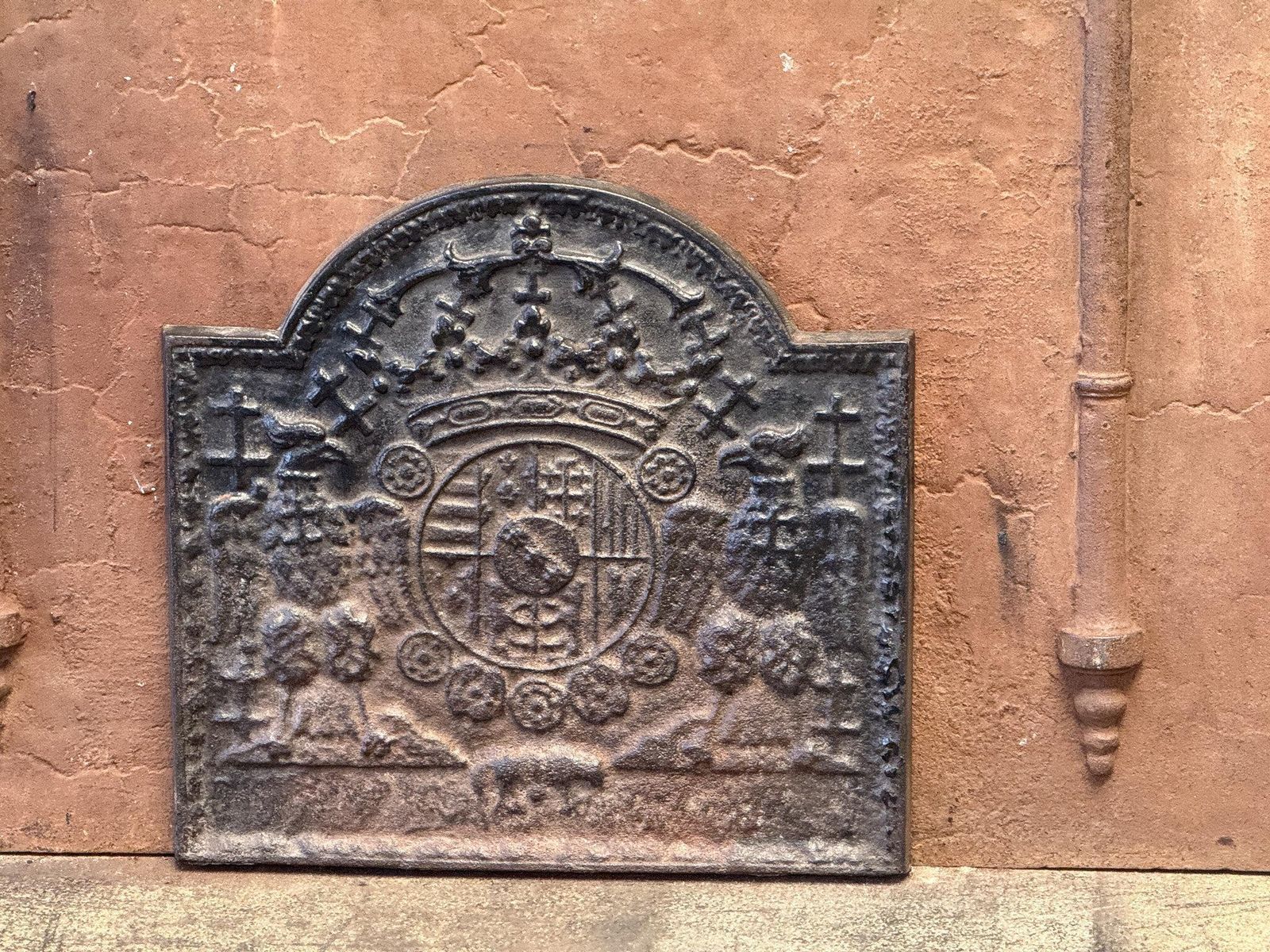 20th Century 'Arms Of Loraine' Fireback / Backsplash, Louis XIV Style photo buy
