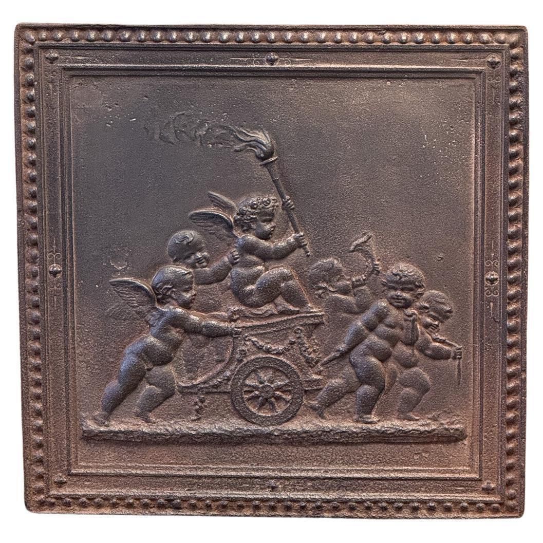 20th Century French Napoleon III Style 'Cupids' Fireback.