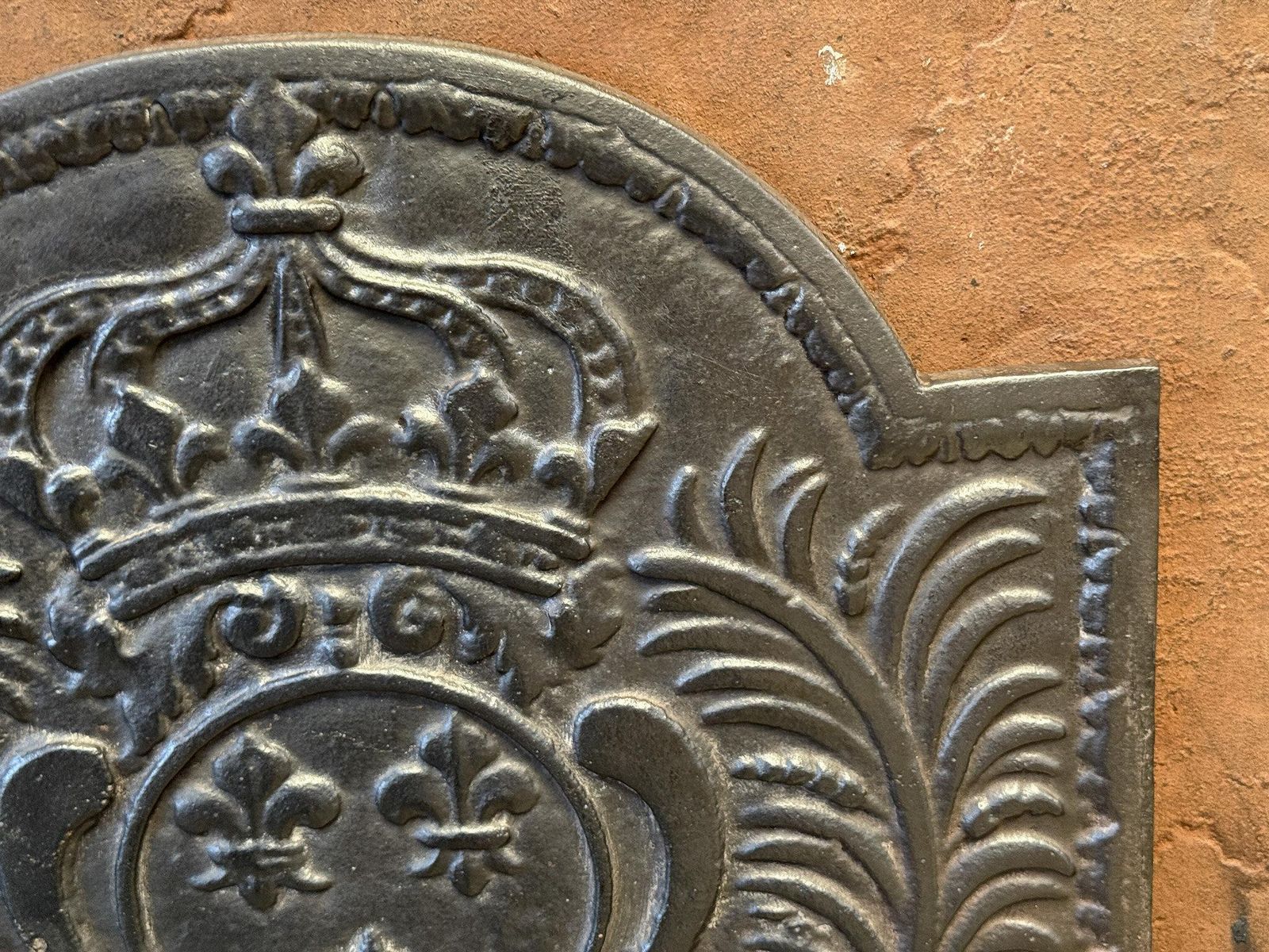 French Louis XV Style Arms Of France Fireback / Backsplash, 20th Century photo 393.0
