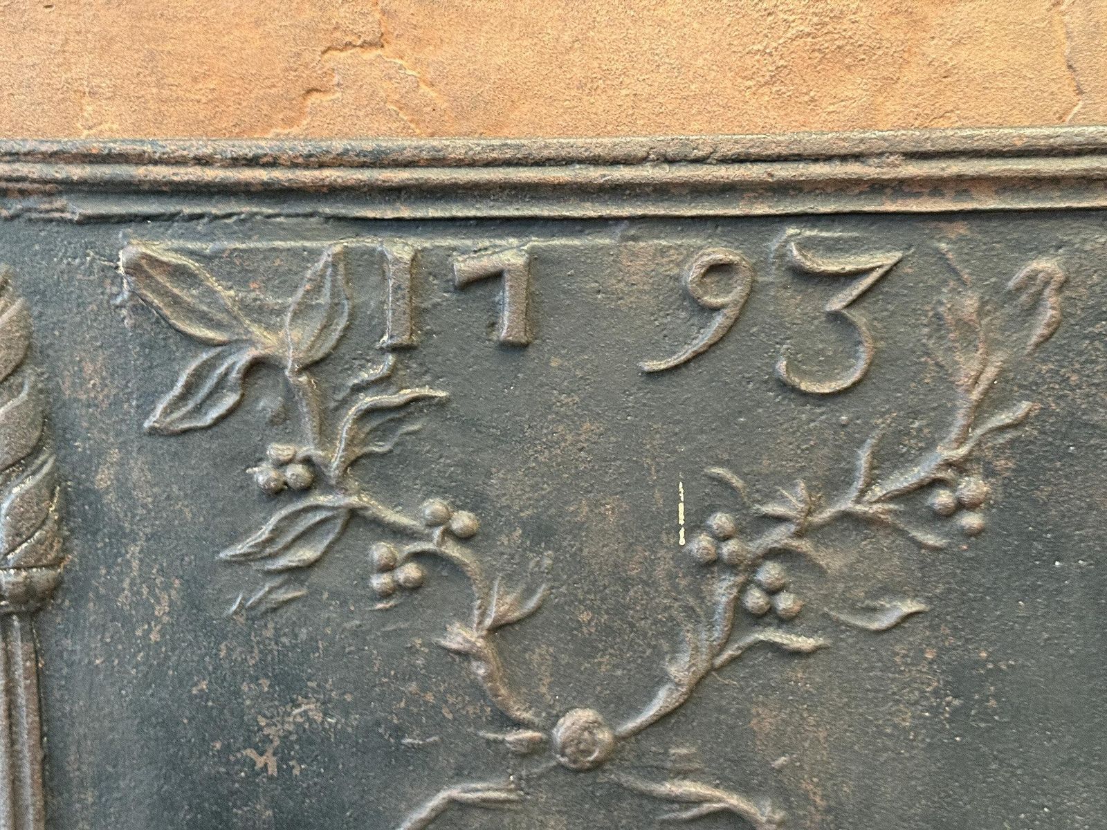 18th Century 'Pillars With Decoration' Fireback / Backsplash, France photo 1217.0
