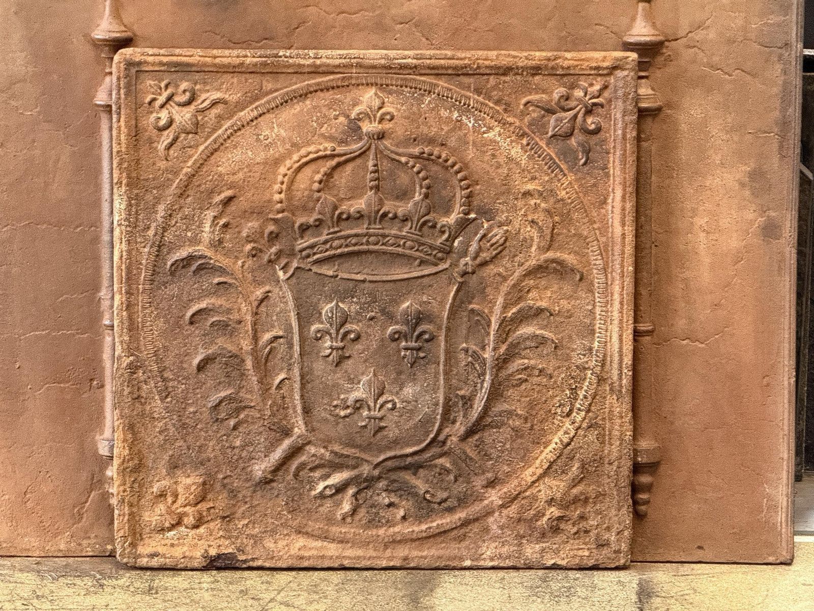 photo for sale 18th Century French Louis XV 'Arms Of France' Fireback / Backsplash