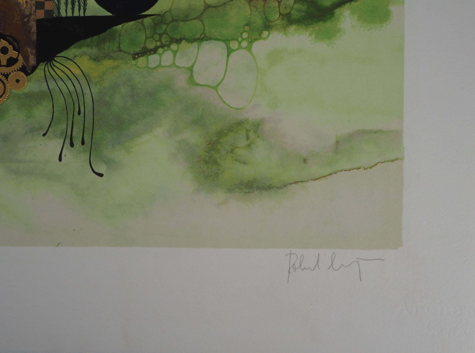 Roland Cucejtriumph Of The Surreal Moon   Handsigned Original Lithograph photo furniture
