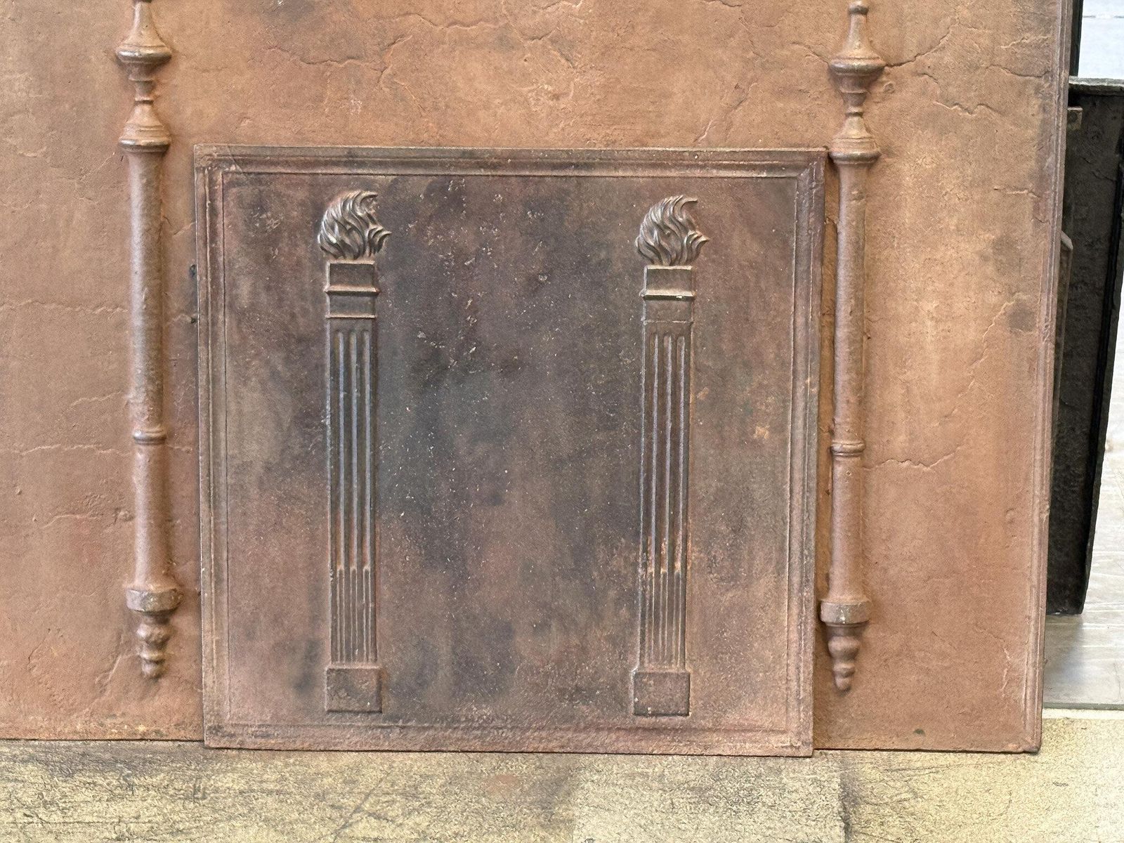 French 'Pillars Of Freedom' Fireback / Backsplash, Neoclassical Period, 19th C. photo furniture