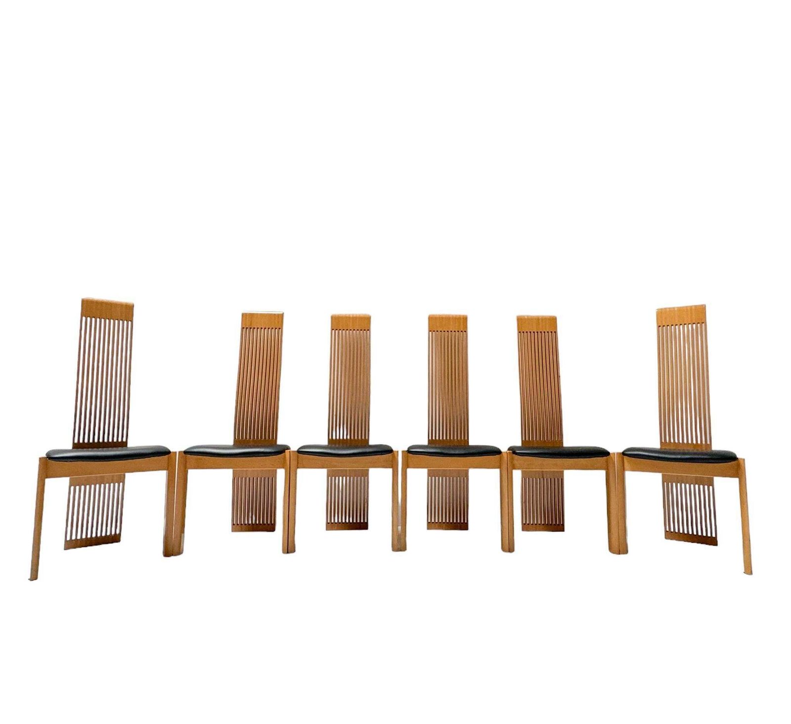 Post Modern Slatted High Back Dining Room Chairs By Pietro Costantini, 1980s photo furniture