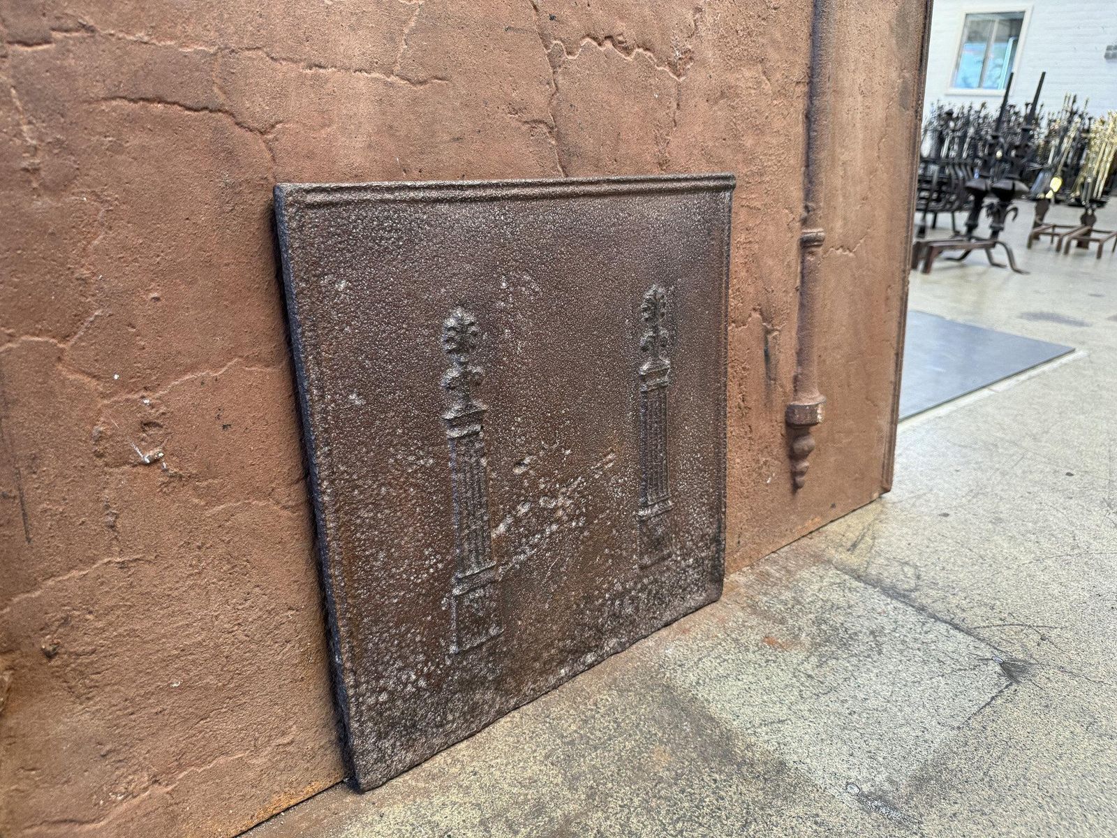 photo for sale French 'Pillars Of Freedom' Fireback / Backsplash, 18th   19th C, Neoclassical P