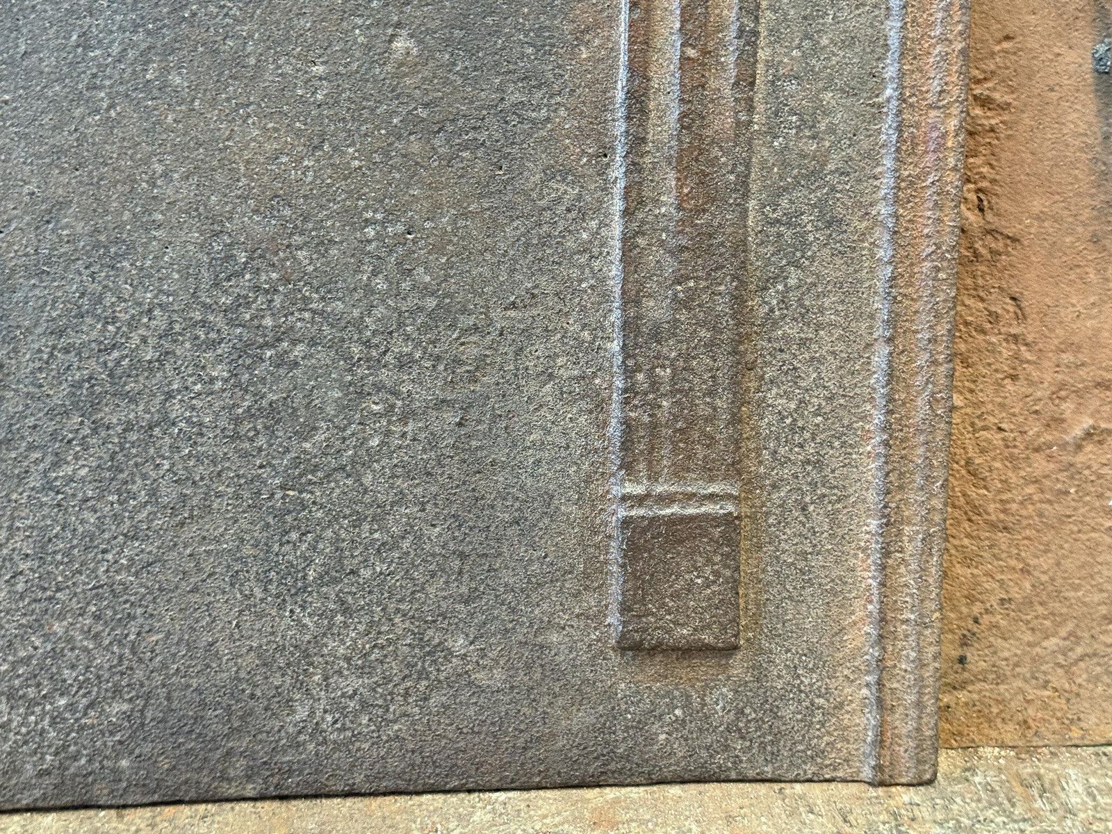 photo furniture French 'Pillars Of Freedom' Fireback / Backsplash, 18th   19th C., Neoclassical