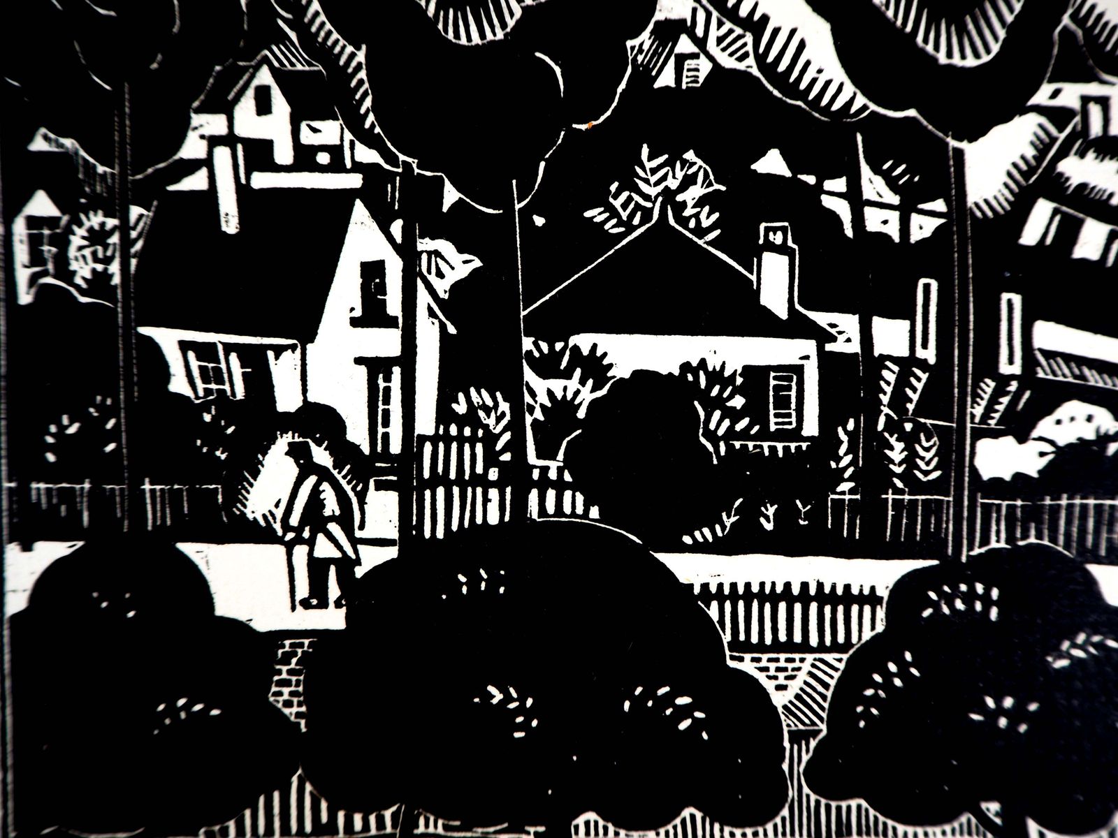 Jean Emile Laboureurthe Convalescent On The Road   Original Woodcut   19191919 photo for sale