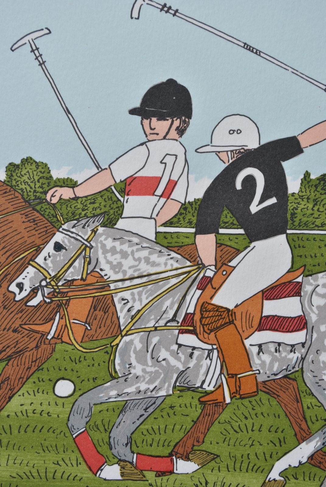 photo furniture Vincent Haddelseyhorse : Polo Game   Original Lithograph, Handsigned & Ltd /1001974