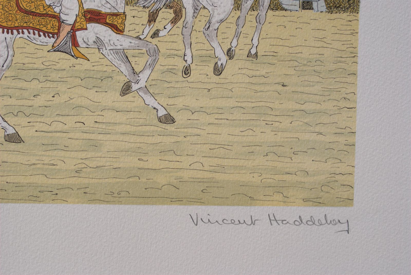 Vincent Haddelseyhorse : Moroccan Riders   Original Lithograph, Handsigned & Ltd /1001974 photo Art