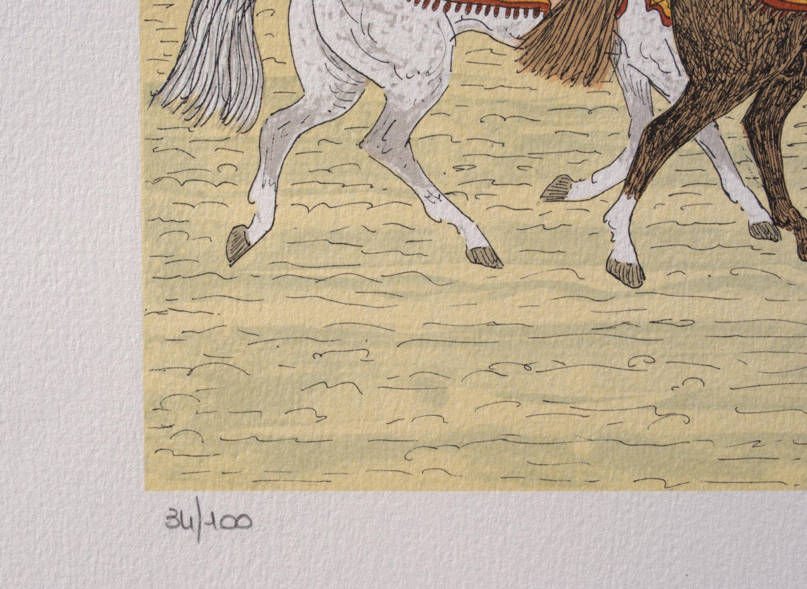 Vincent Haddelseyhorse : Moroccan Riders   Original Lithograph, Handsigned & Ltd /1001974 photo 133.0