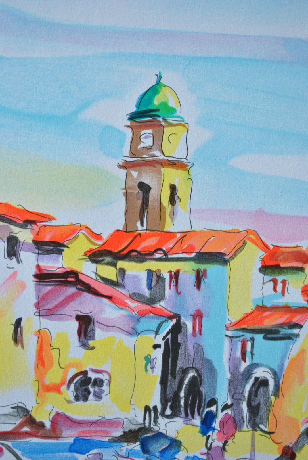 Oliver Zladkuriviera : Saint Tropez   Original Lithograph, Handsigned & Ltd /6001982 photo vintage