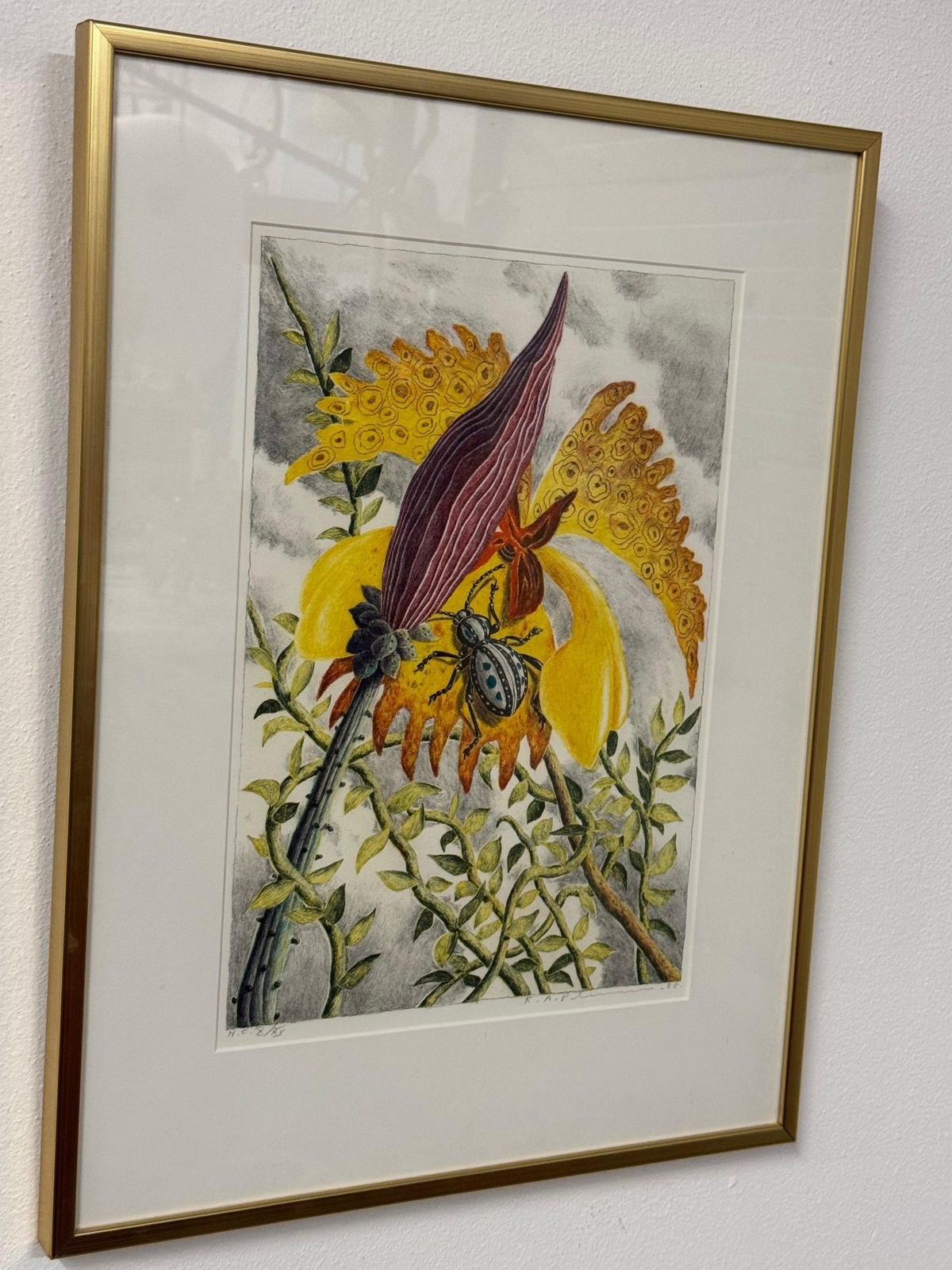 Karl Axel Pehrson Exotic Plants Kleurenlitho photo vintage