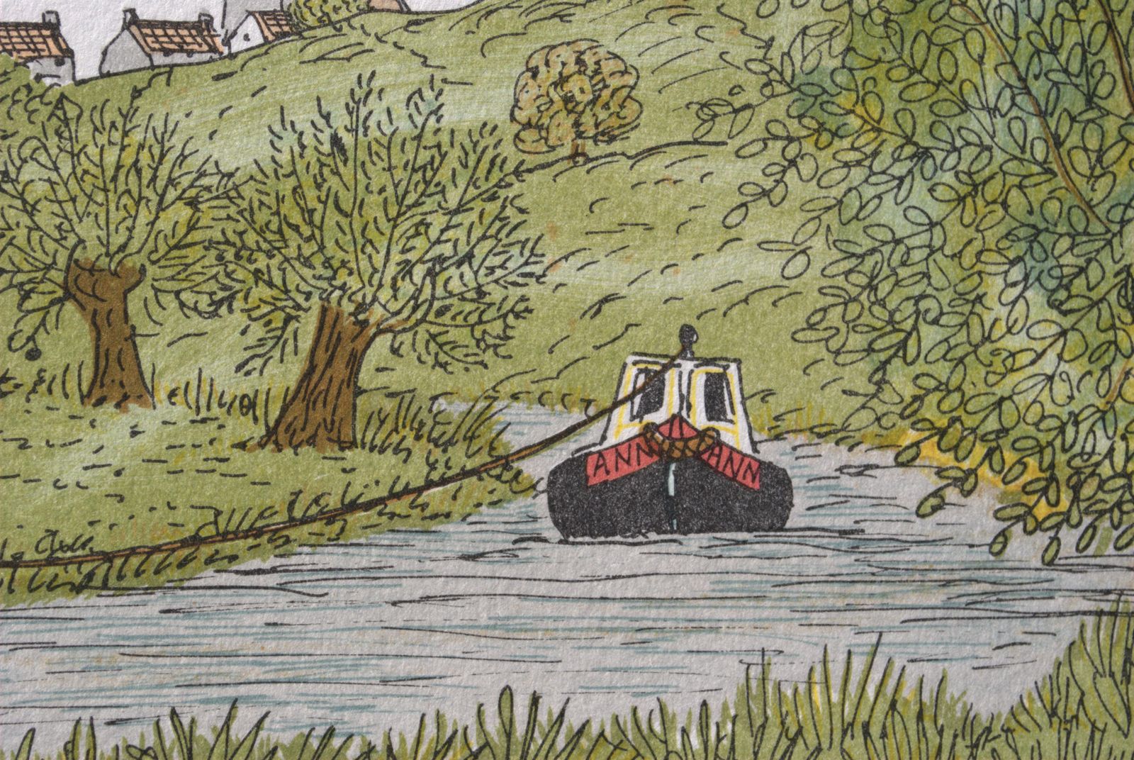 Vincent Haddelseyhorse : Towpath   Original Lithograph, Handsigned & Ltd /1001974 photo buy