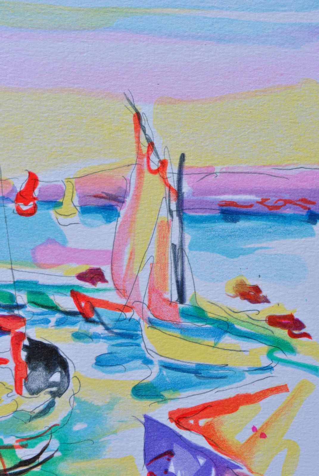 Oliver Zladkuriviera :  Fishermen At Cassis   Original Lithograph, Handsigned & Ltd /2501982 photo vinterior