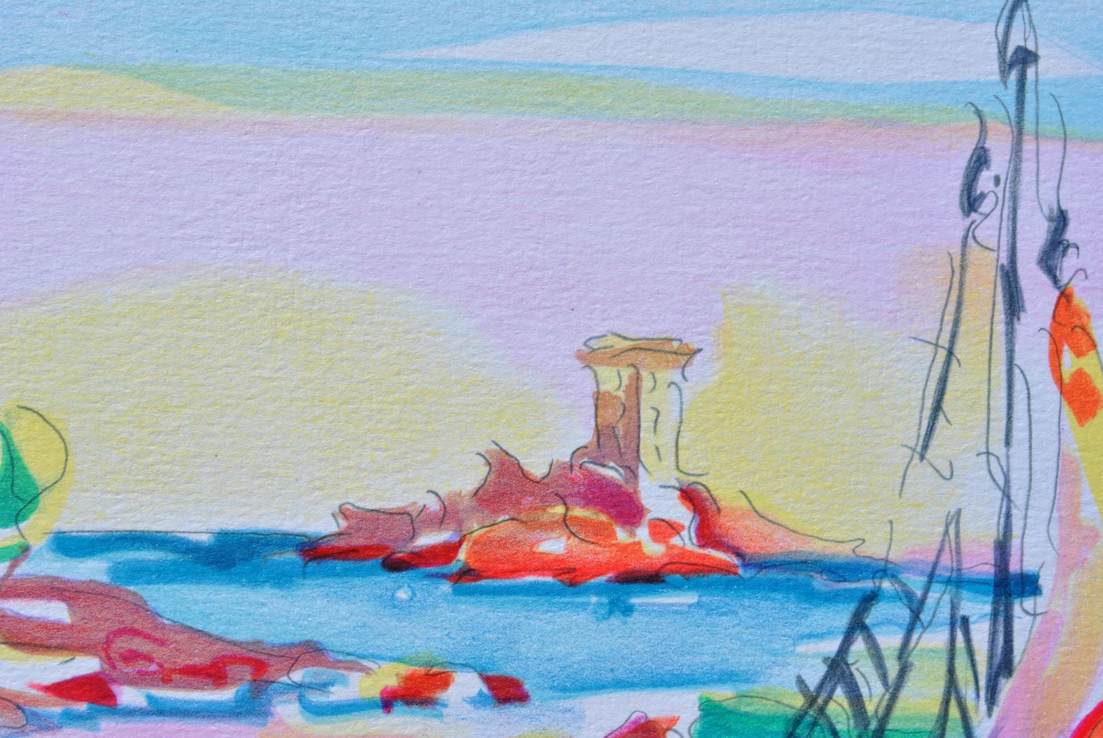 Oliver Zladkuriviera :  Fishermen At Cassis   Original Lithograph, Handsigned & Ltd /2501982 photo buy