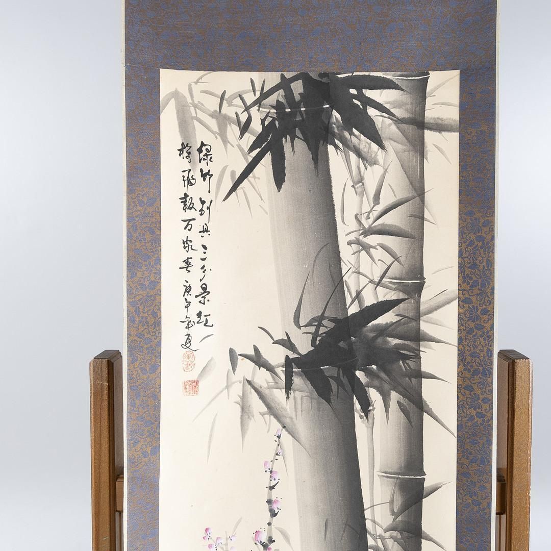 Set Of Two Chinese Scroll Painting photo furniture