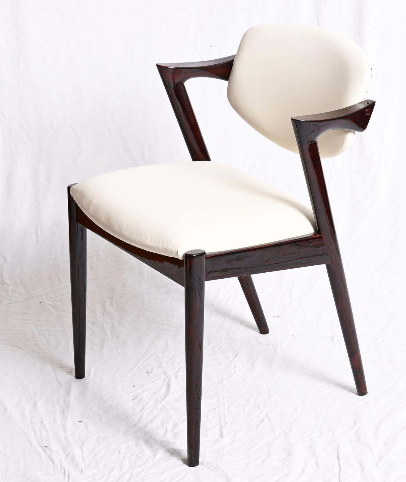 Hardwood And Leather Chairs By Kai Kristiansen Model 42 photo Furniture