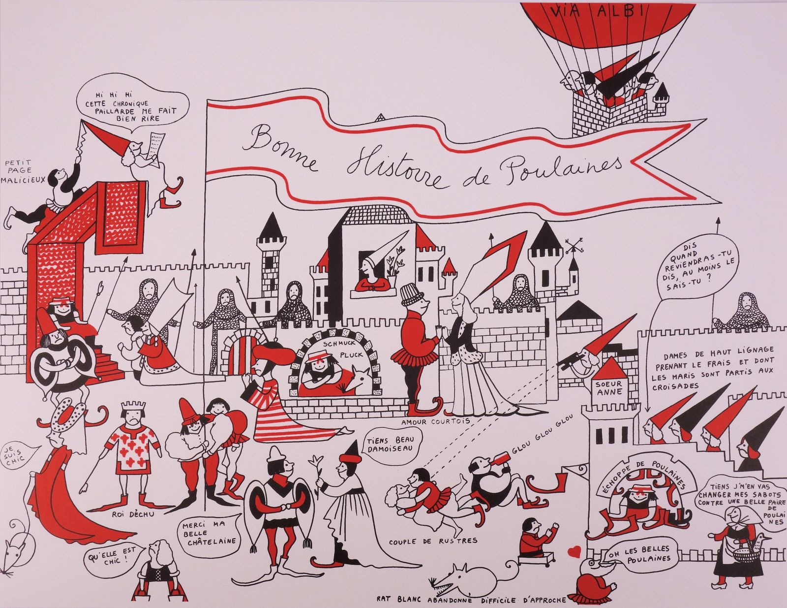 Yves Saint Laurentla Vilaine Lulu In Middle Ages   Lithograph1985