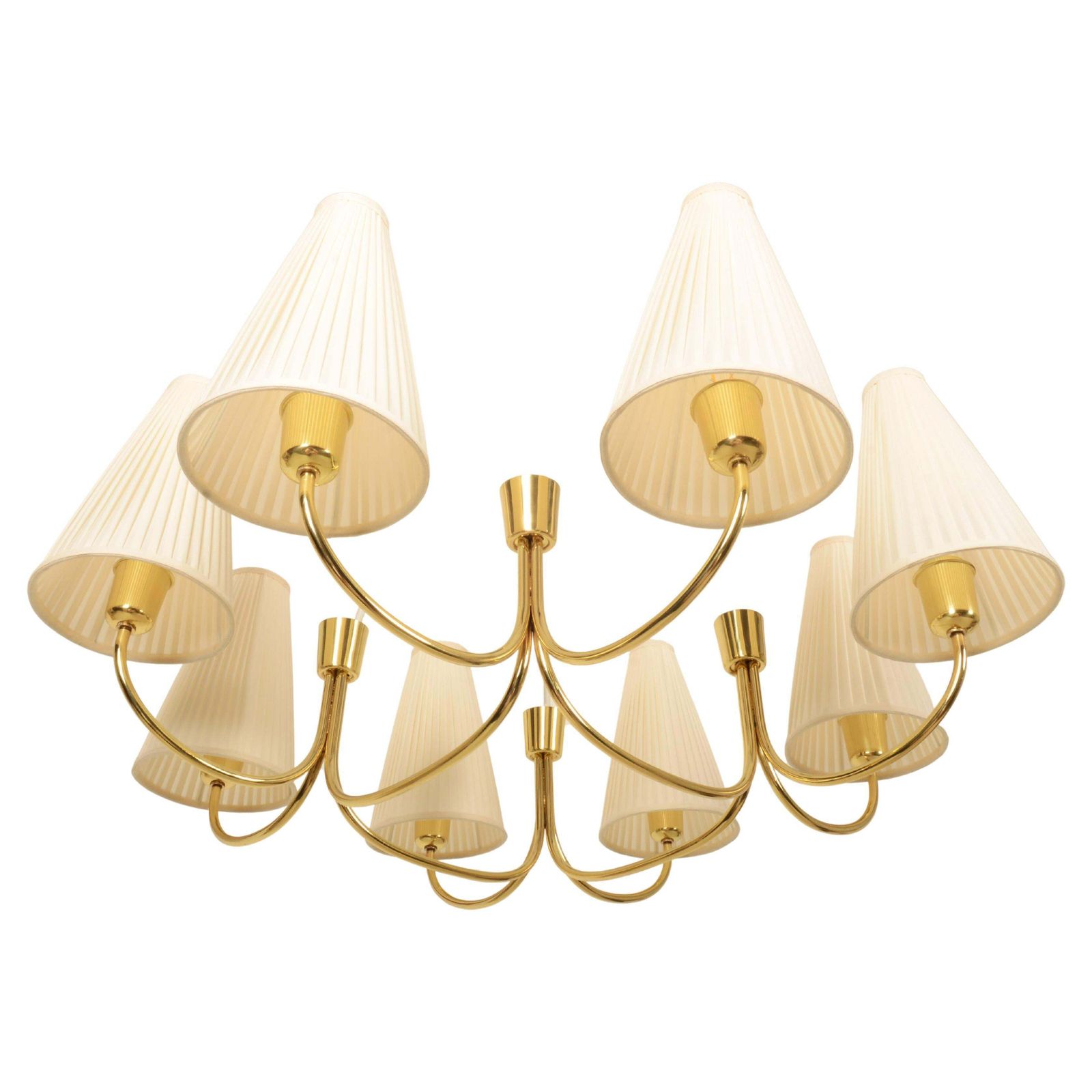 Huge Midcentury Brass Chandelier Model Globus 1069 By Rupert Nikoll