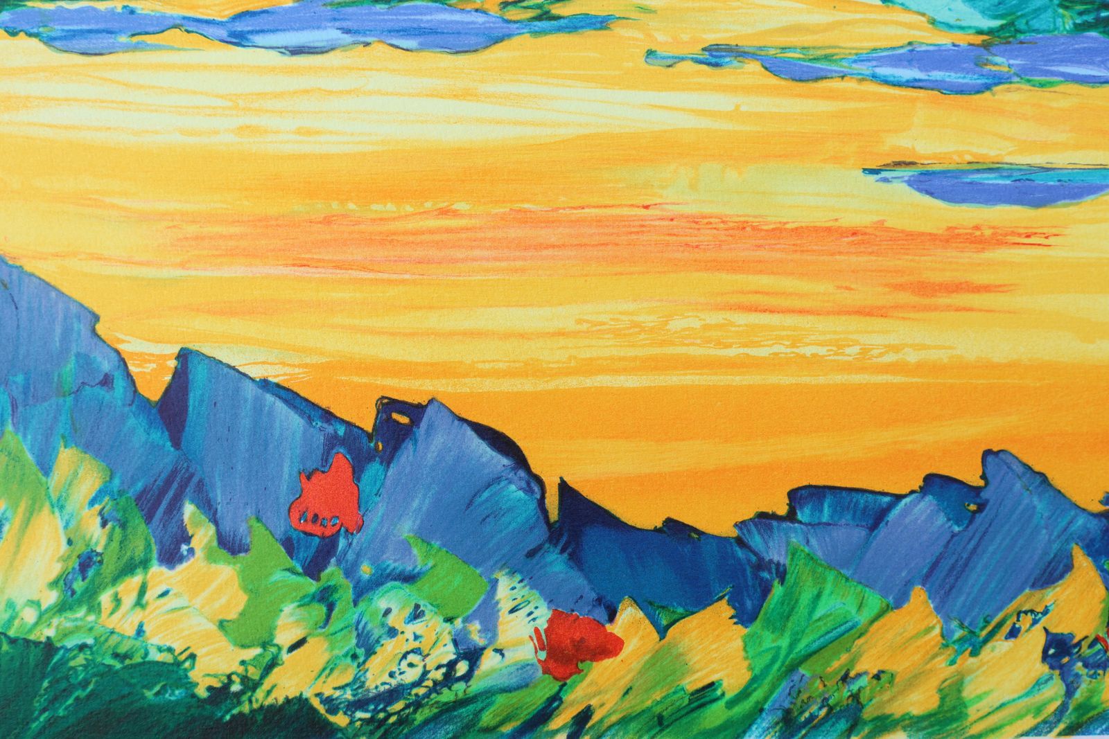 Serge Fenechprovencal Landscape   Original Lithograph, Handsigned & Ltd /2901982 photo 130.0