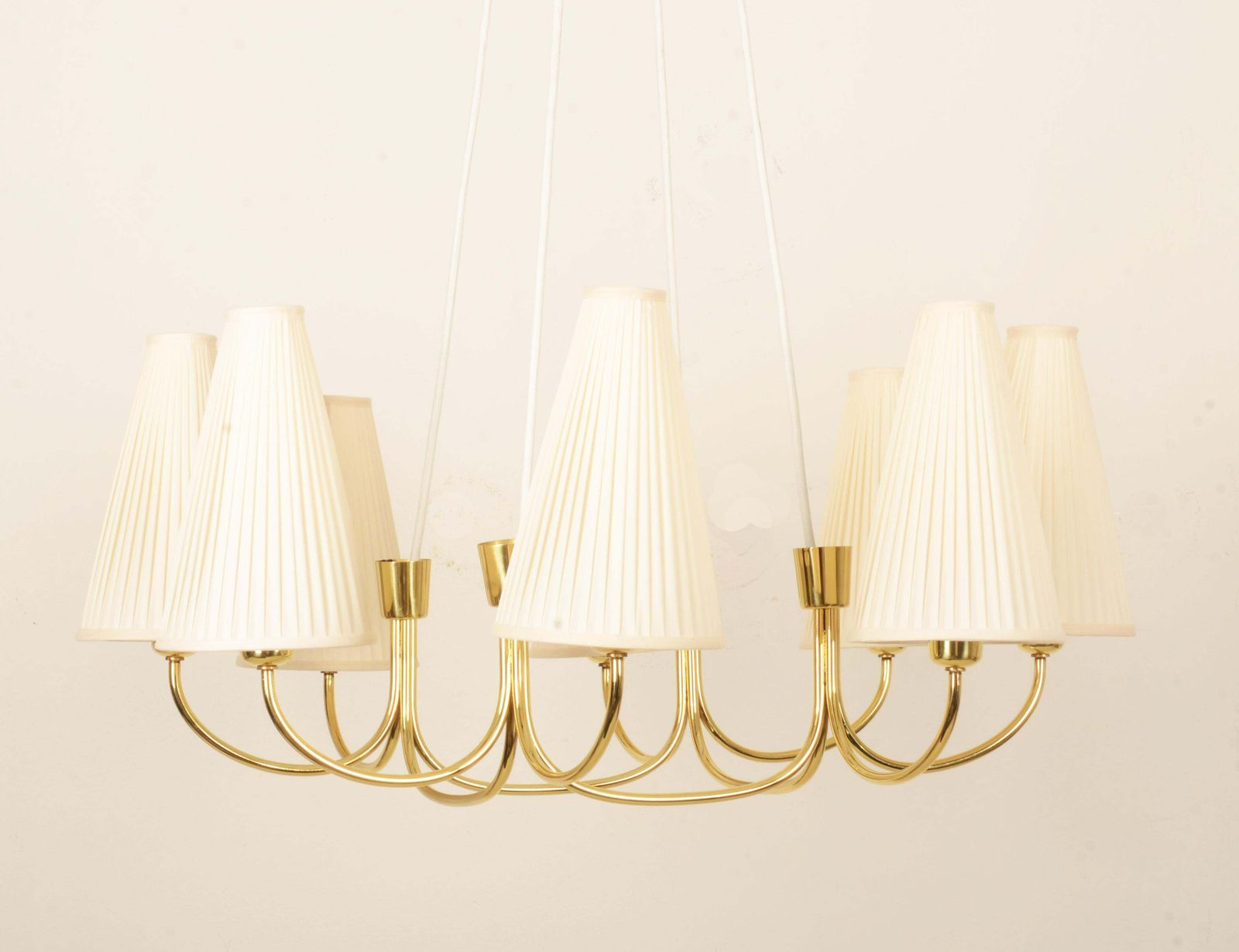Huge Midcentury Brass Chandelier Model Globus 1069 By Rupert Nikoll photo furniture